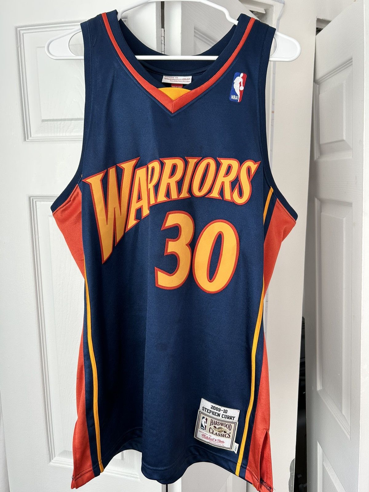 image of Mitchell Ness 2009 Stephen Curry Warriors Jersey Authentic in Navy, Men's (Size Large)