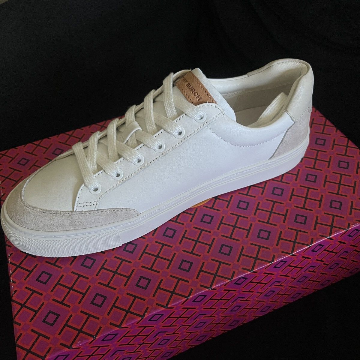 Tory Burch Colour block 100% leather sneakers minimalist Size US 8.5 / IT 38.5 - 4 Thumbnail