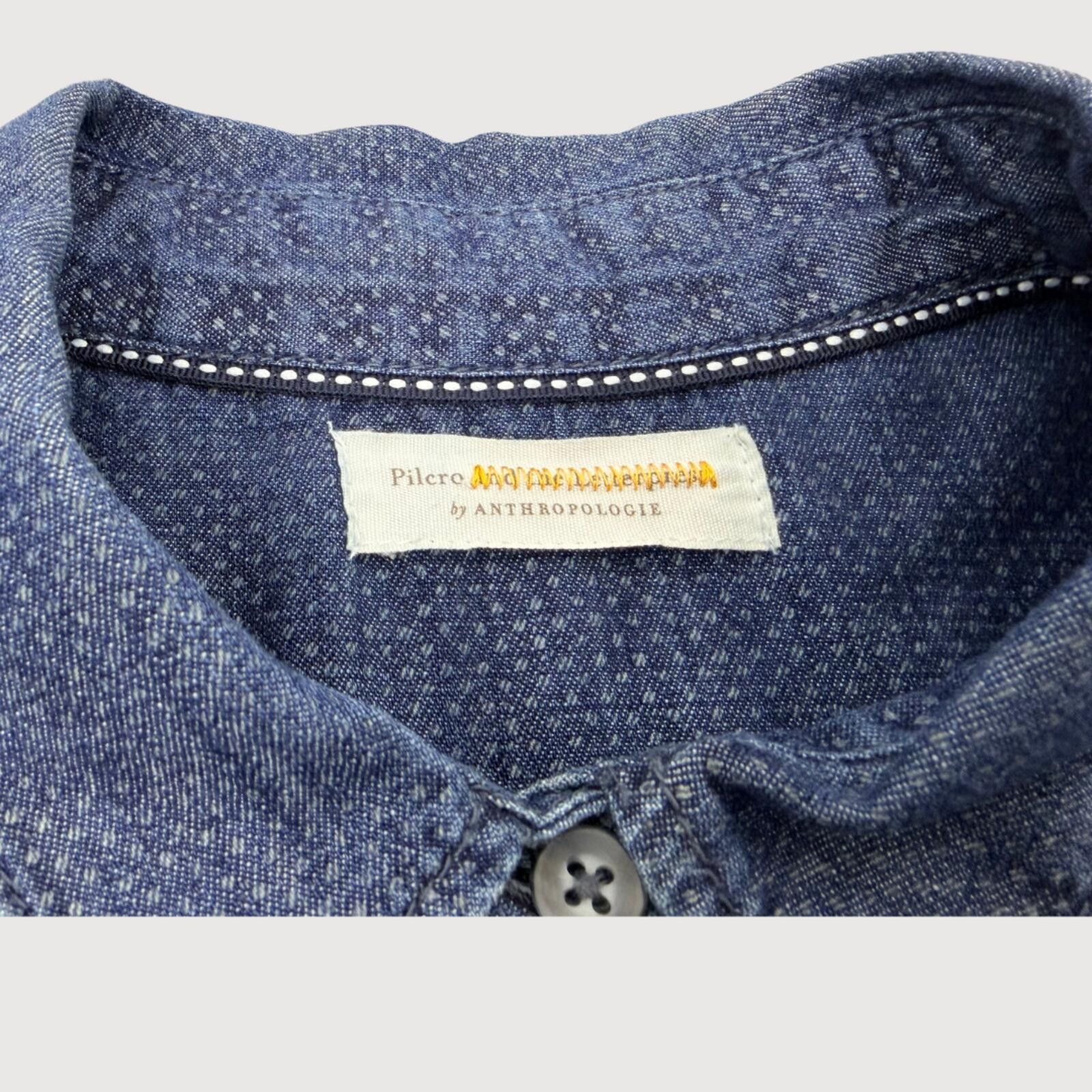 Other Pilcro and the Letterpress Polka Dot Denim Button Down M Size M / US 6-8 / IT 42-44 - 4 Thumbnail
