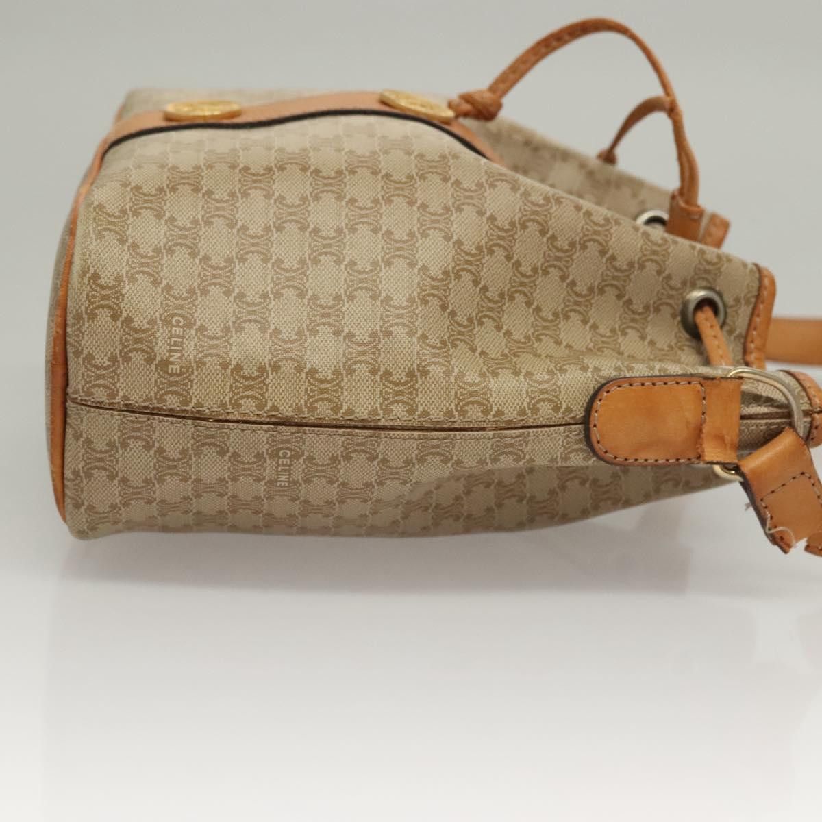 Celine CELINE Macadam Canvas Shoulder Bag Pvc Beige Gold Size ONE SIZE - 4 Thumbnail