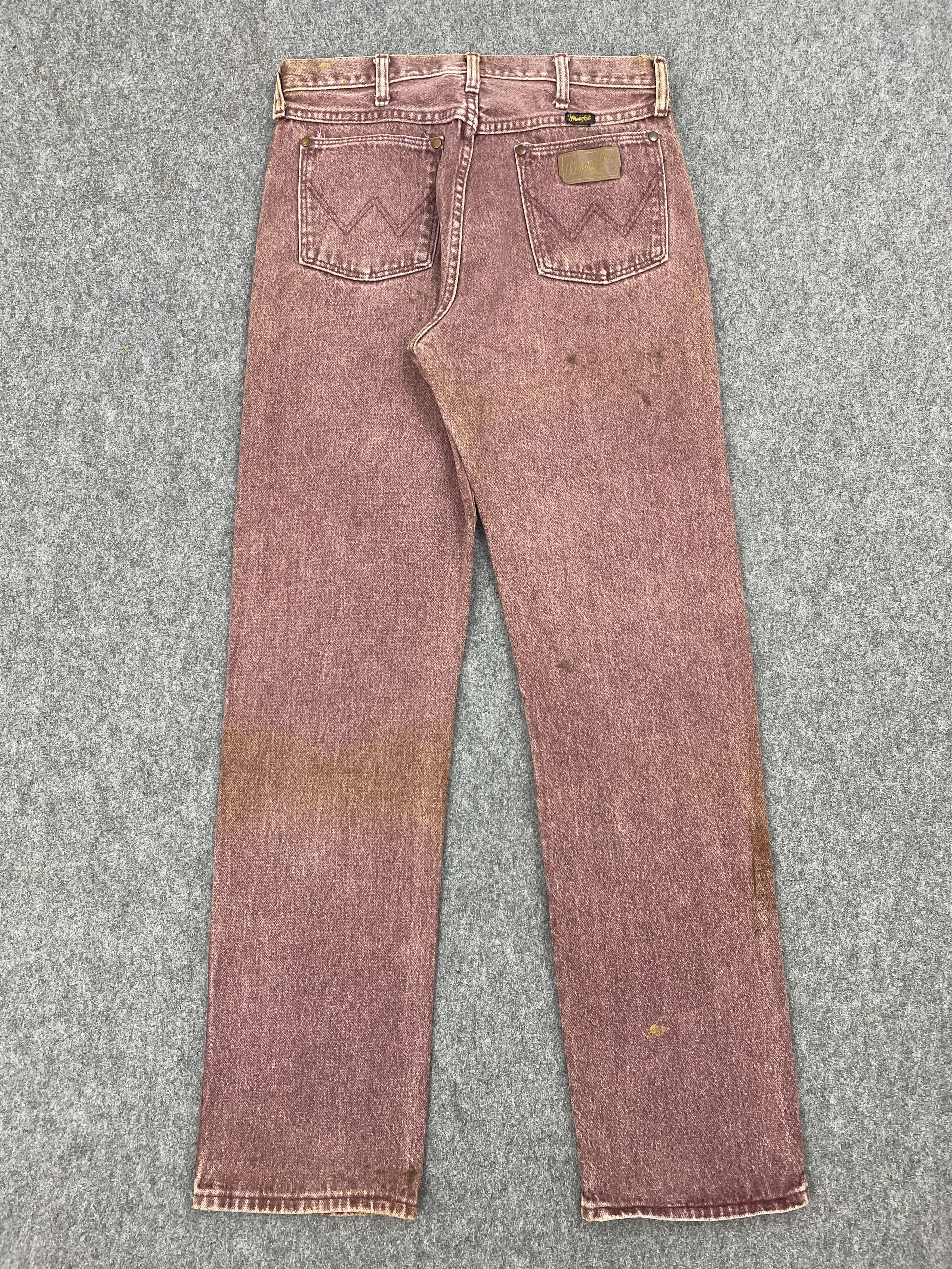 Vintage × Wrangler Vintage Wrangler Maroon Denim Jeans Size US 30 / EU 46 - 3 Thumbnail