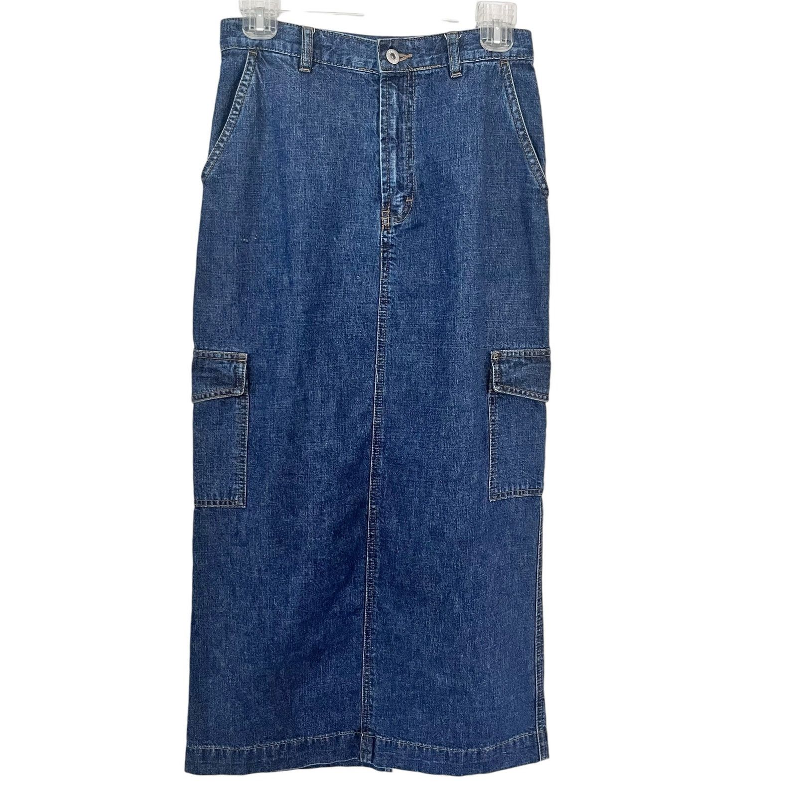 Tommy Hilfiger Tommy Hilfiger High Waist Blue Denim Jean Maxi Skirt Womens Size 28" / US 6 / IT 42 - 1 Thumbnail