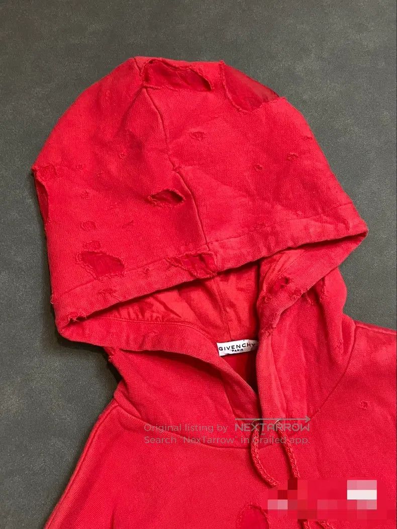 Givenchy Givenchy Rinse Washed Destroyed Hoodie / Hooded Sweatshirt Size US XS / EU 42 / 0 - 5 Thumbnail