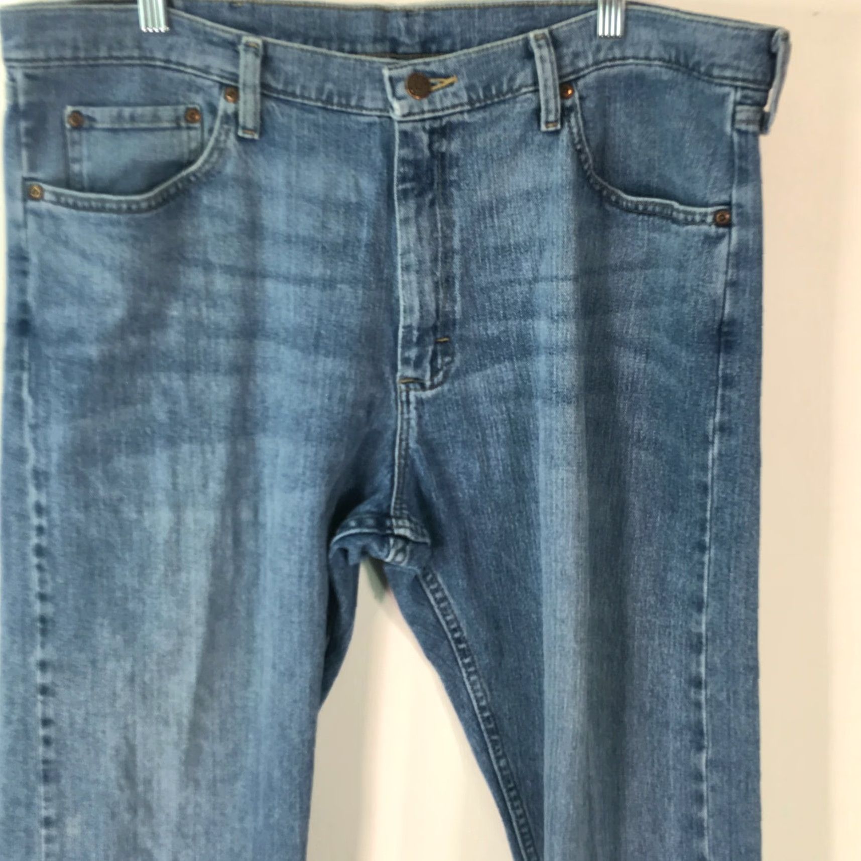 Wrangler Wrangler Mens Straight Leg Regular Mid Rise Casual Blue Denim Jeans 38X29 Size US 38 / EU 54 - 2 Thumbnail