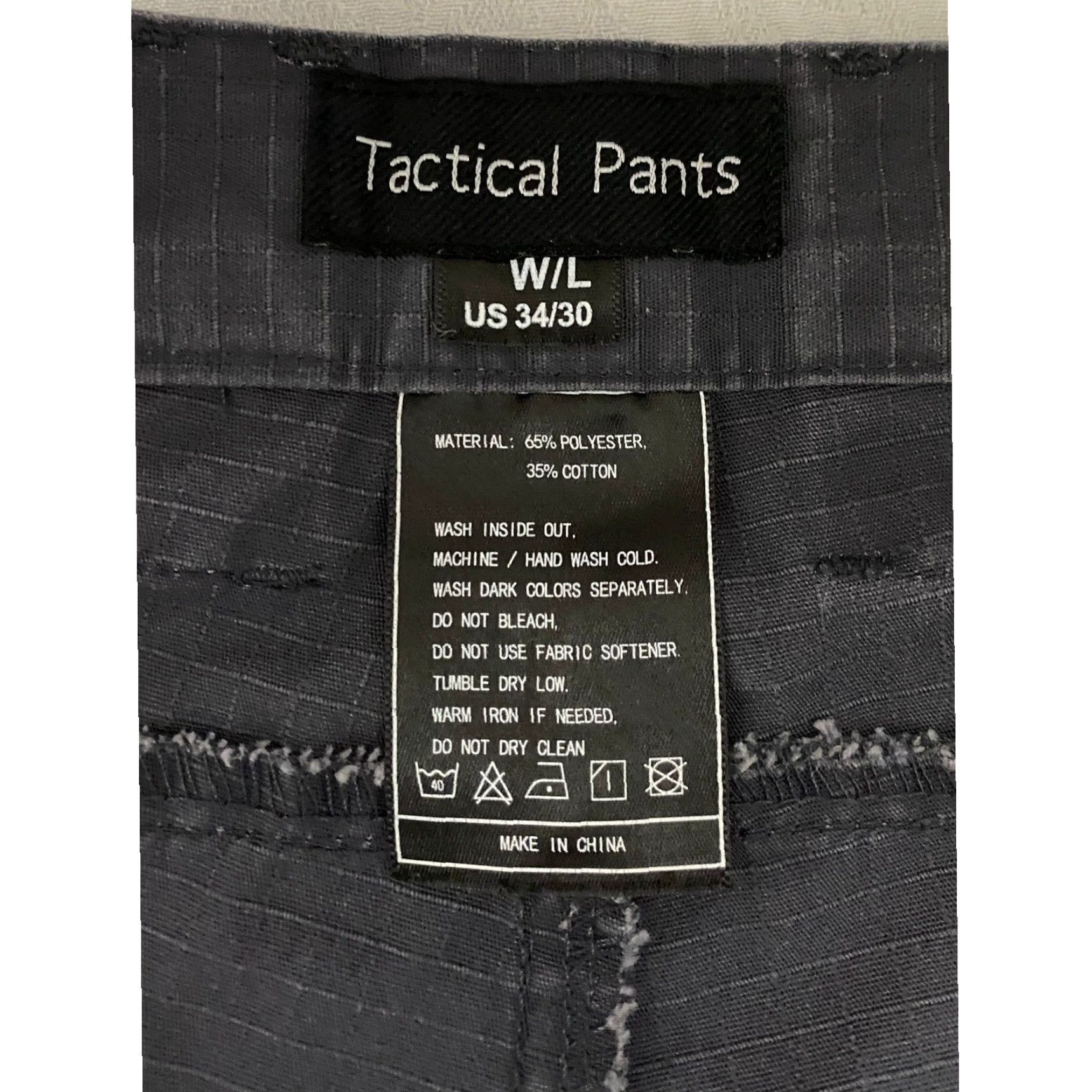 Vintage Tactical Pants Mens Pants 34 Gray Cargo Work Utility Elastic Waist Pocket Pockets Regular Straight Canvas Blend Cotton Polyester Thermals? Size US 34 / EU 50 - 5 Thumbnail
