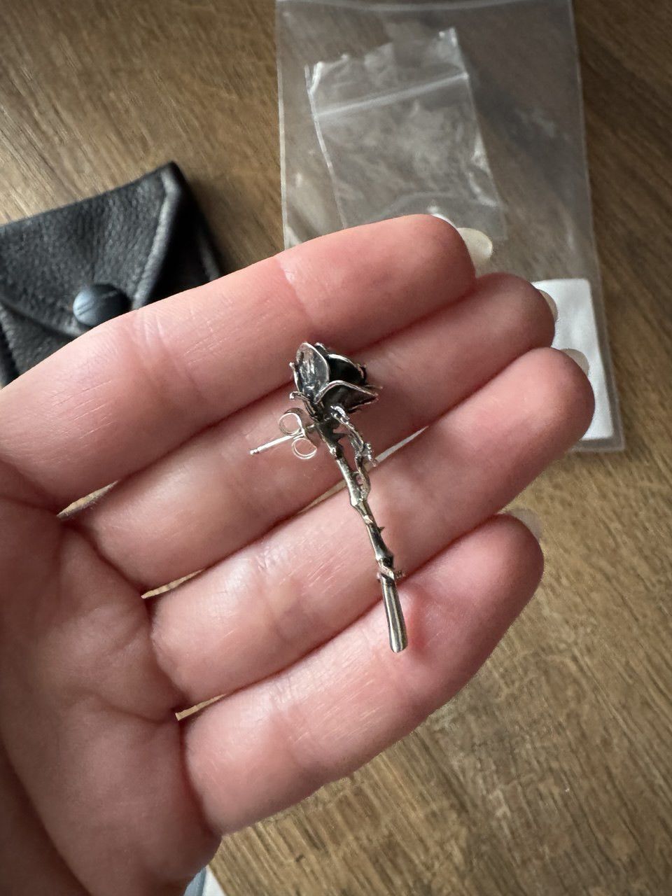 Enfants Riches Deprimes Last Item Enfants Riches Deprimes Silver Rose Single Earring Size ONE SIZE - 3 Thumbnail