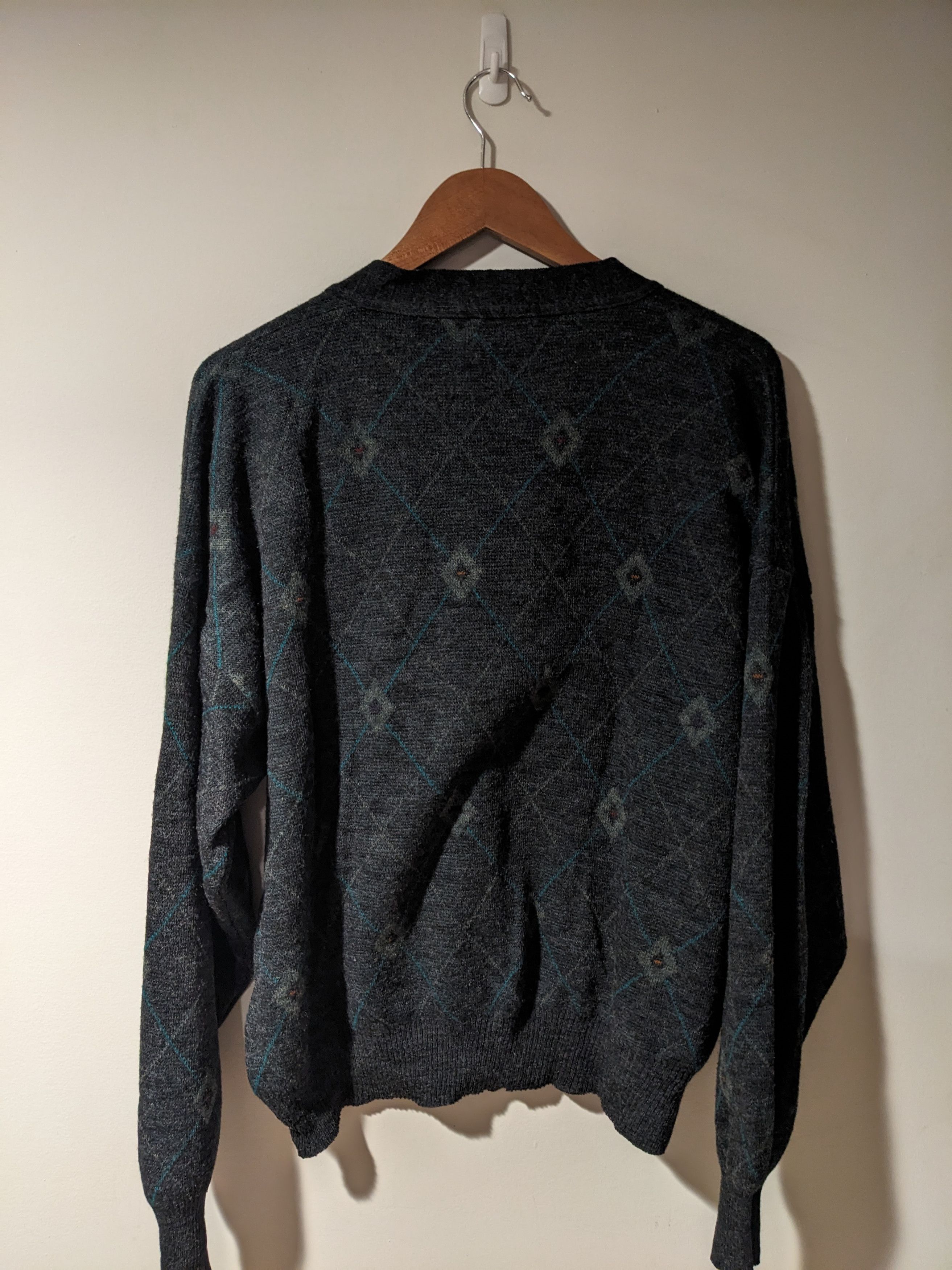 Sears × Vintage Vintage Sears Roebuck and Co Black Large Wool Cardigan Size L / US 10 / IT 46 - 4 Thumbnail
