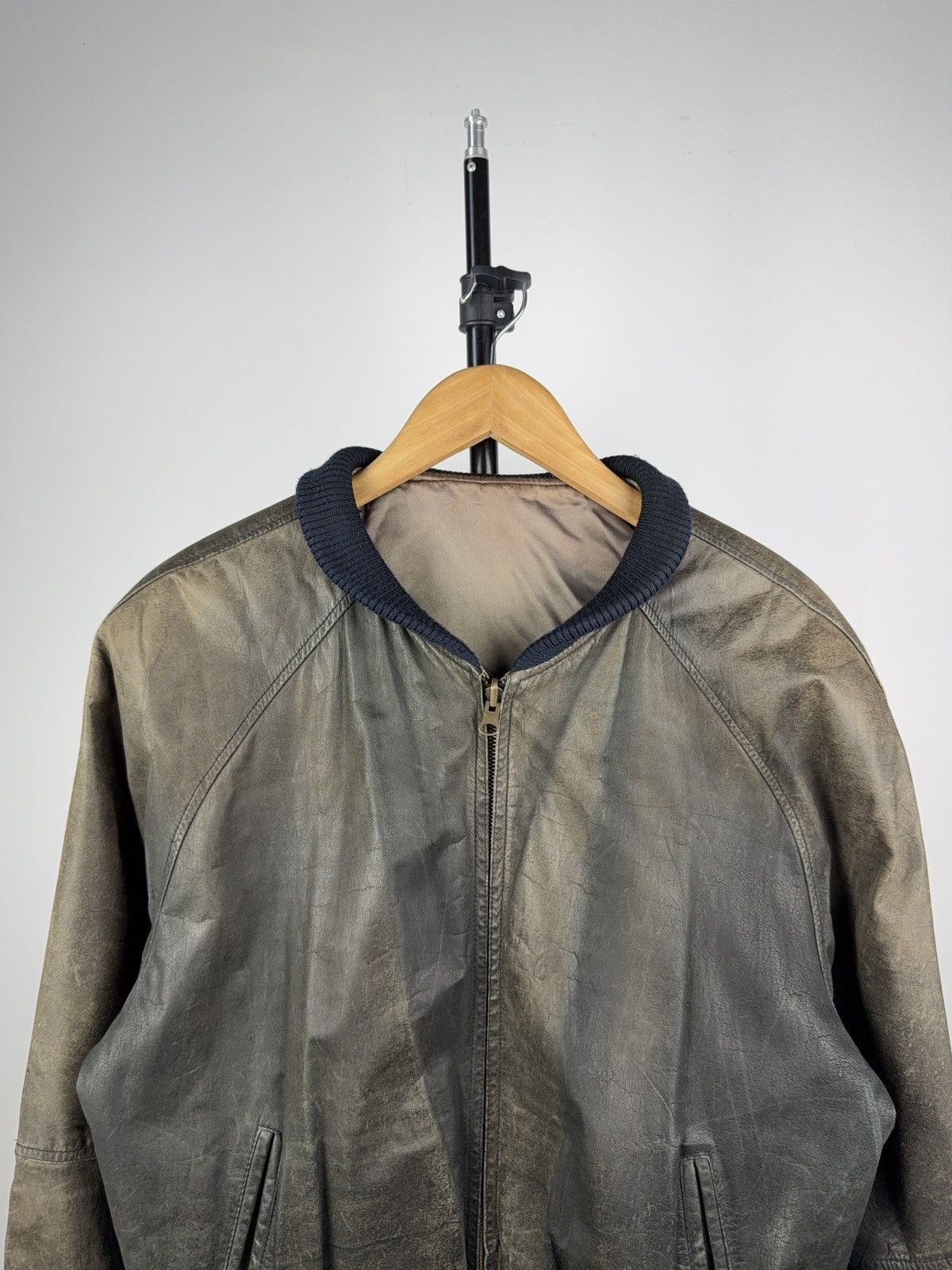 Other Vintage 90s Picdor Club Air Force Leather Bomber Jacket Size US S / EU 44-46 / 1 - 3 Thumbnail