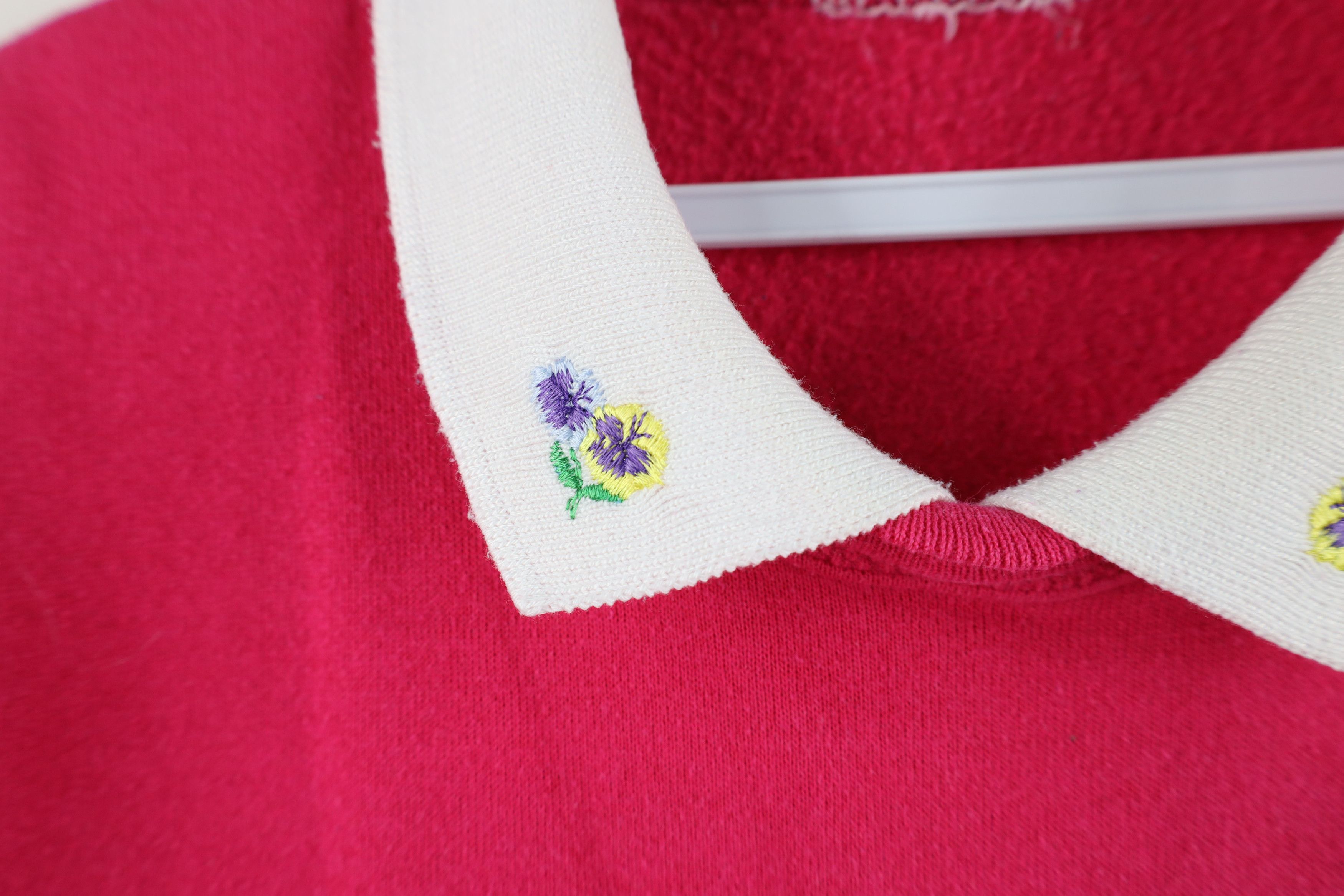 Vintage Vintage 90s Streetwear Friendship Flower Collared Sweatshirt Size M / US 6-8 / IT 42-44 - 7 Thumbnail