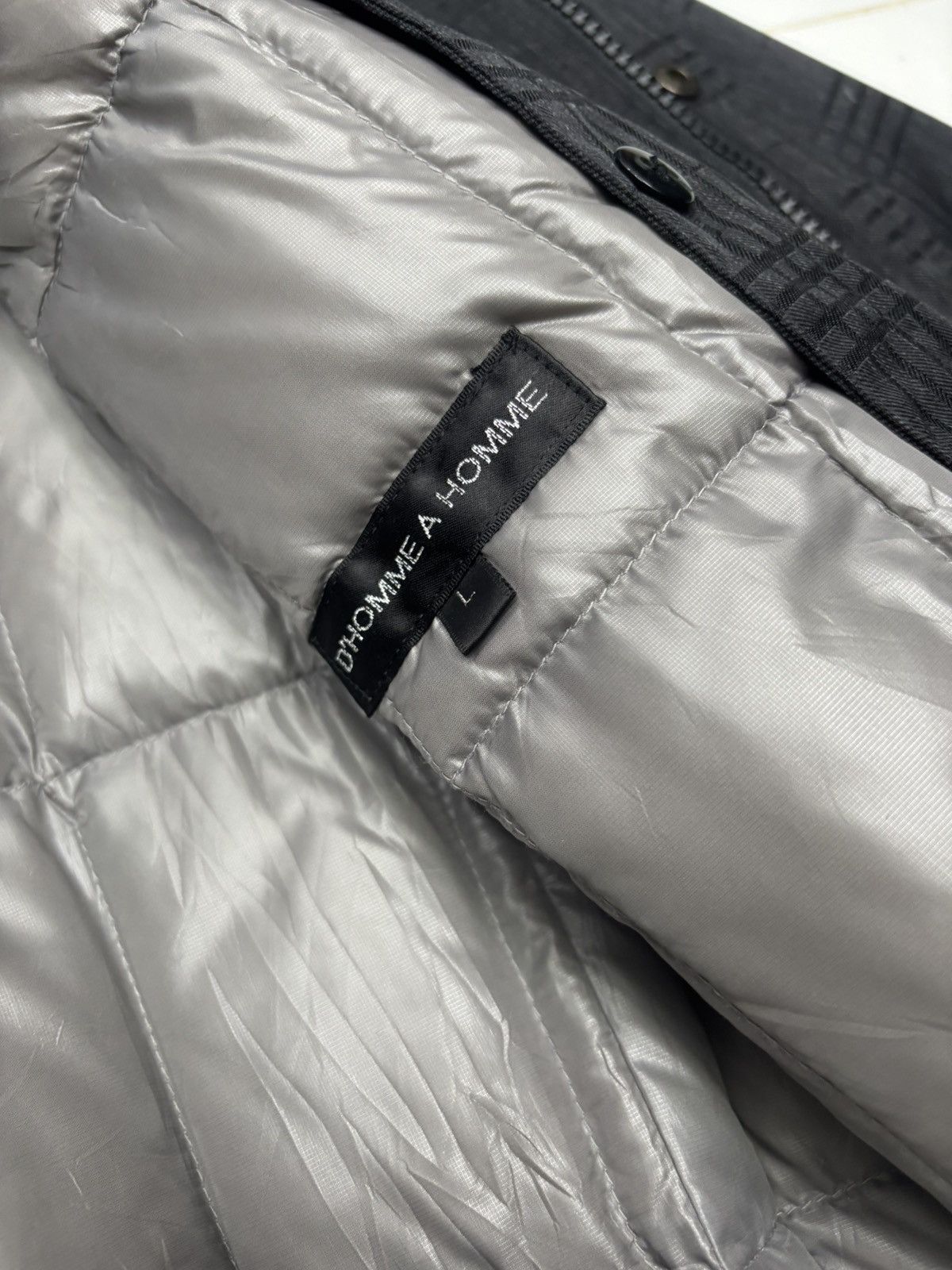 Yohji Yamamoto 🔥D'HOMME A HOMME JAPAN PLAID WINTER COAT WITH DOWN LINER Size US L / EU 52-54 / 3 - 12 Thumbnail