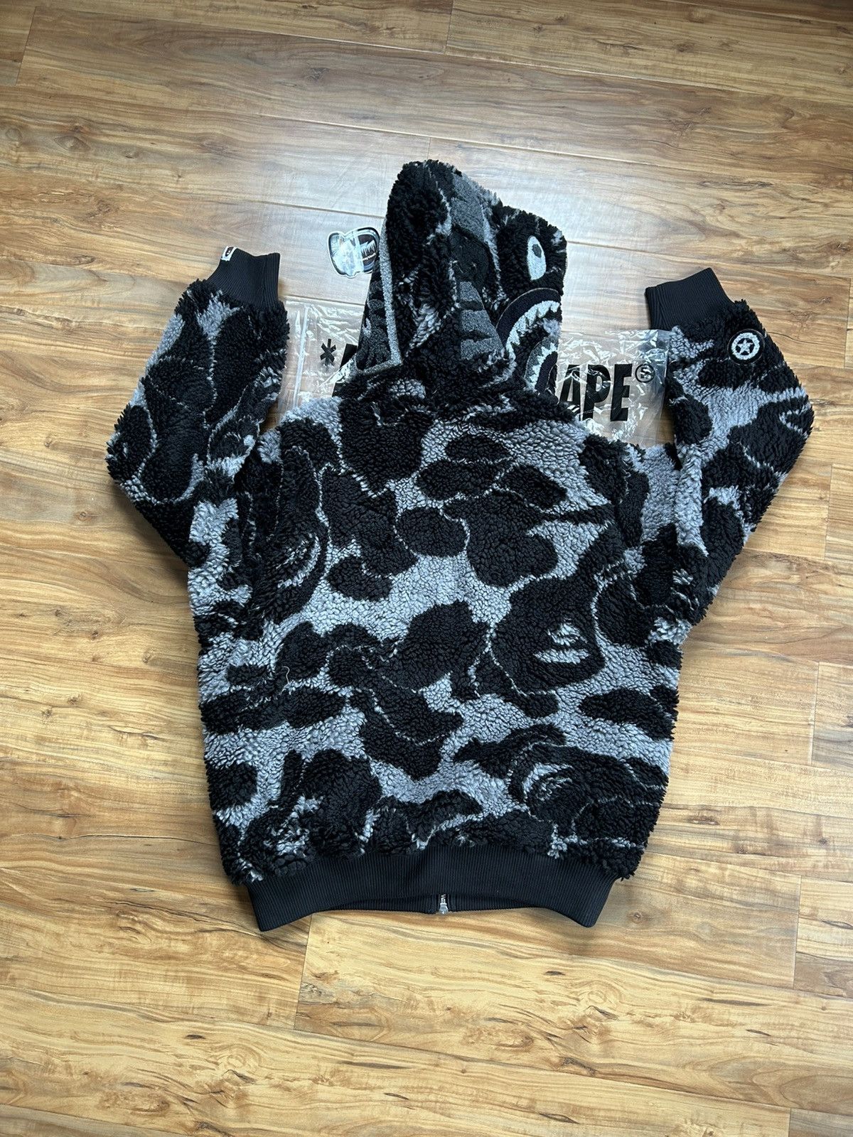Bape Black ABC Camo BOA Shark Full Zip Hoodie