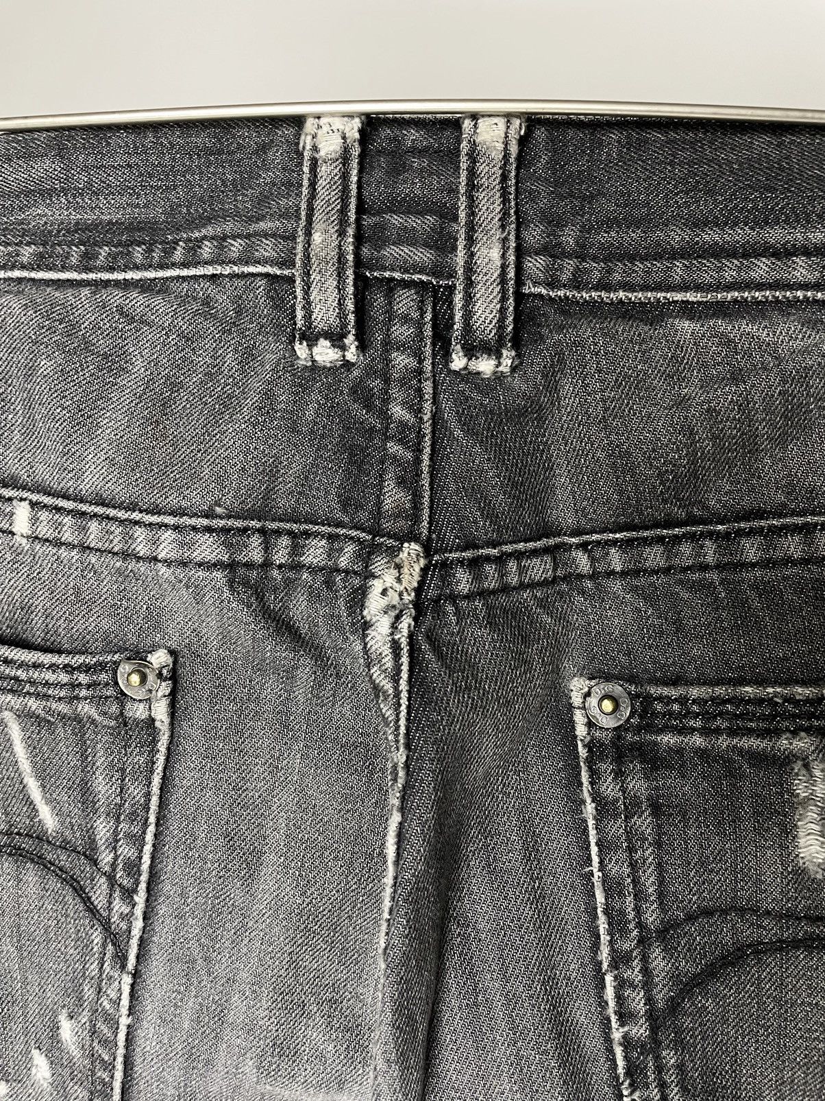 Dolce & Gabbana Dolce & Gabanna Vintage Distressed Faded Black Denim Jeans Size US 36 / EU 52 - 17 Thumbnail