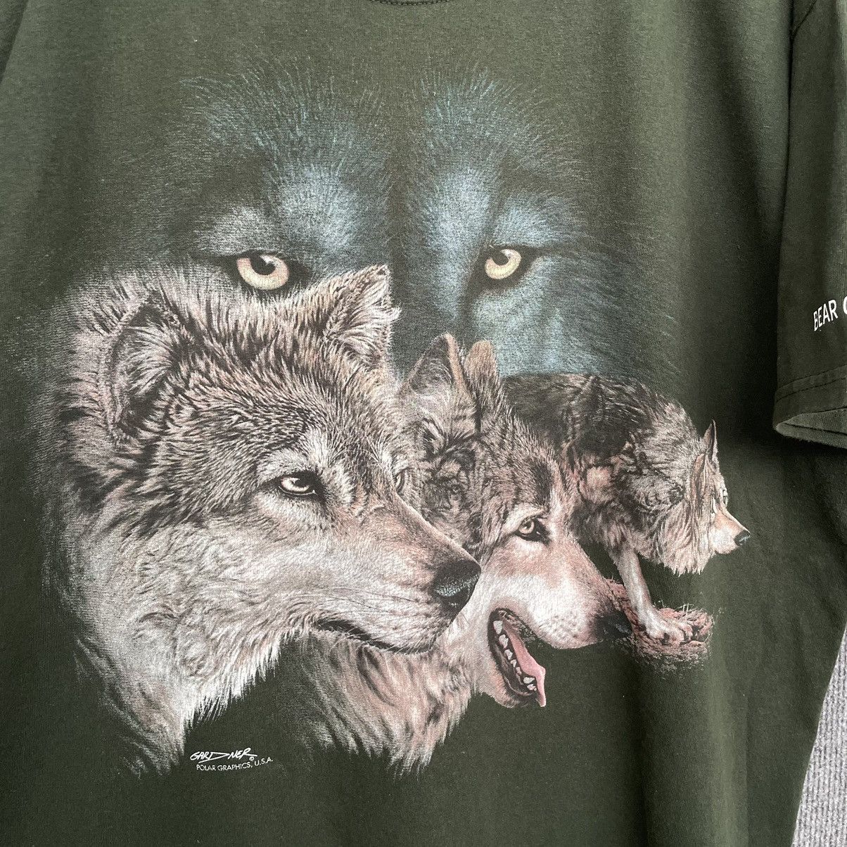 Habitat × Vintage Vtg 2000s Polar Graphics Gardner Wolf Pack T Shirt Size US XL / EU 56 / 4 - 2 Thumbnail