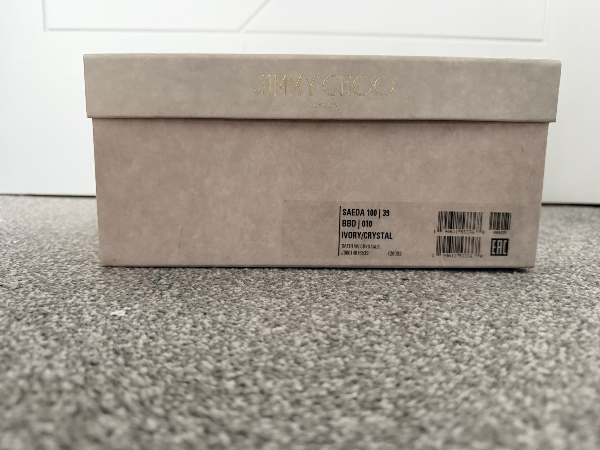 Jimmy Choo Jimmy Choo Saeda 100 l 39 EU Ivory/Crystal Size US 9 / IT 39 - 10 Thumbnail