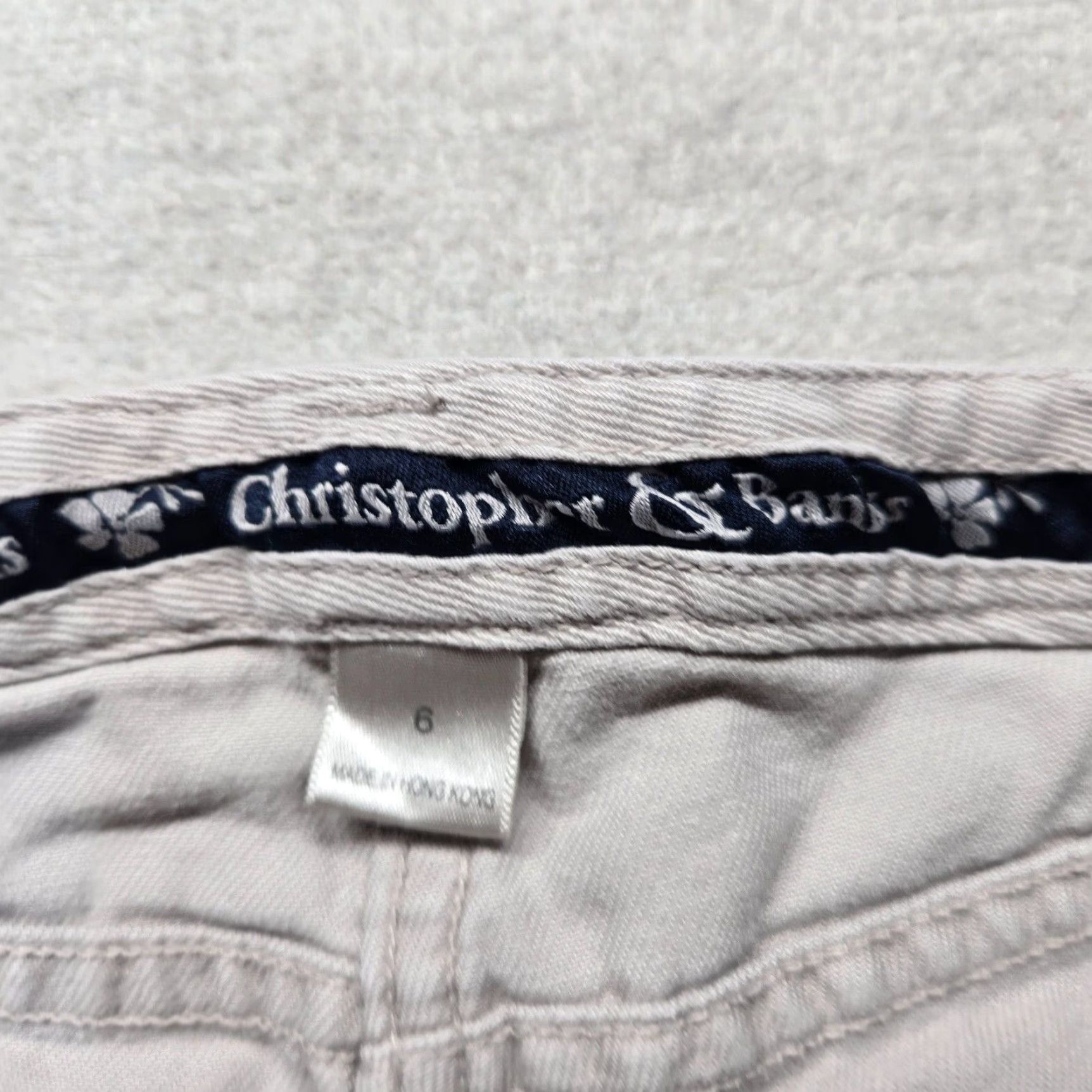 Vintage Christopher And Banks Pants Khakis Adult Women Size 6 Beige Twill Pockets Regular Tapered Button Zip Front Casual Clothing Mens Womens Girls Boys Size 28" / US 6 / IT 42 - 3 Thumbnail