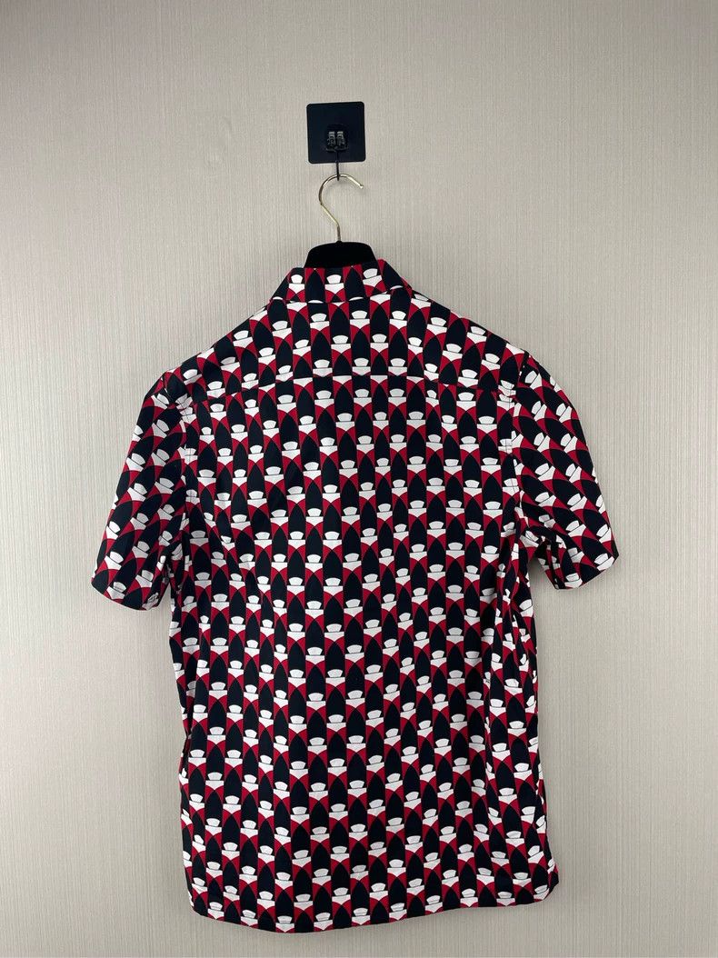 Prada Prada Size 38 Full-printed shirt with short sleeves 2503-Ne Size US XXS / EU 40 - 2 Thumbnail