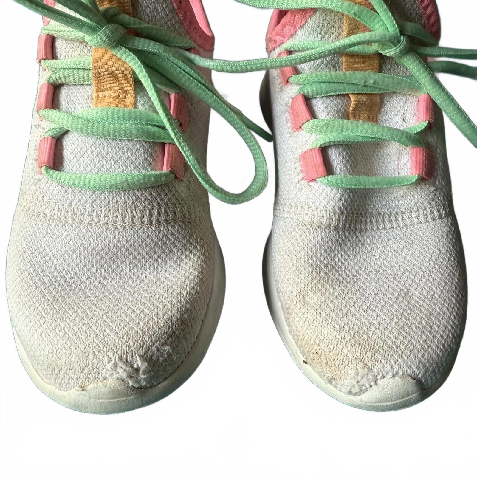 Adidas adidas Cloudfoam kids sneakers mesh pastel lace-up size 11K Size US 11 / IT 41 - 2 Thumbnail