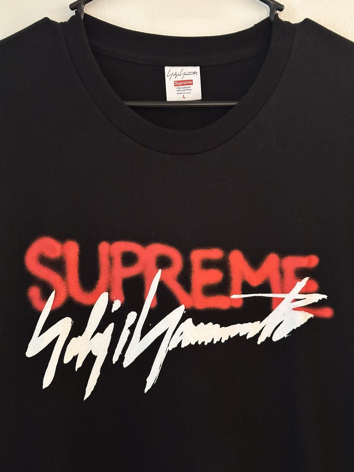 Supreme × Yohji Yamamoto Supreme Yohji Yamamoto Logo Tee Size US L / EU 52-54 / 3 - 2 Thumbnail