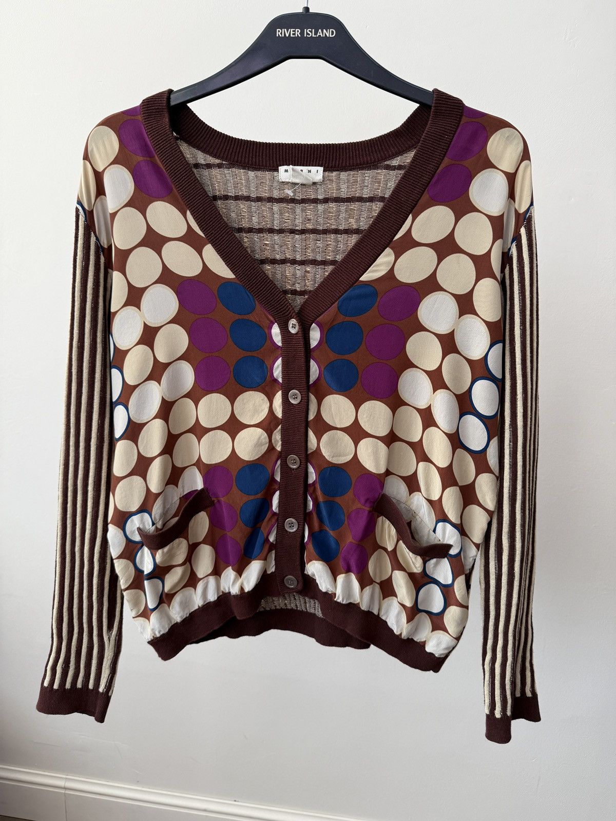Marni Vintage MARNI x H&M Collab Ltd Ed Silk & Cotton Cardigan Size XS / US 0-2 / IT 36-38 - 3 Thumbnail