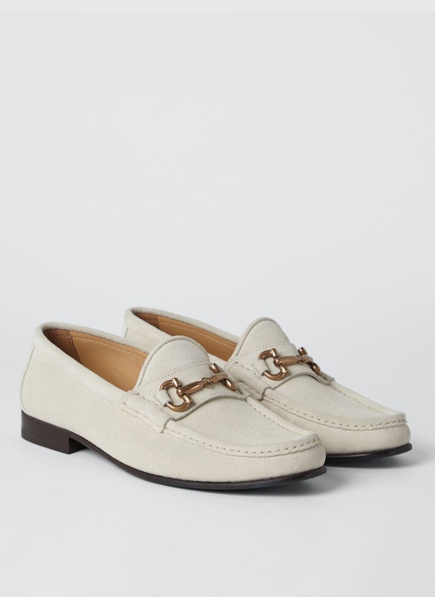 Brunello Cucinelli o1la1rc1a0425 Loafer in White Size US 7 / EU 40 - 1 Thumbnail
