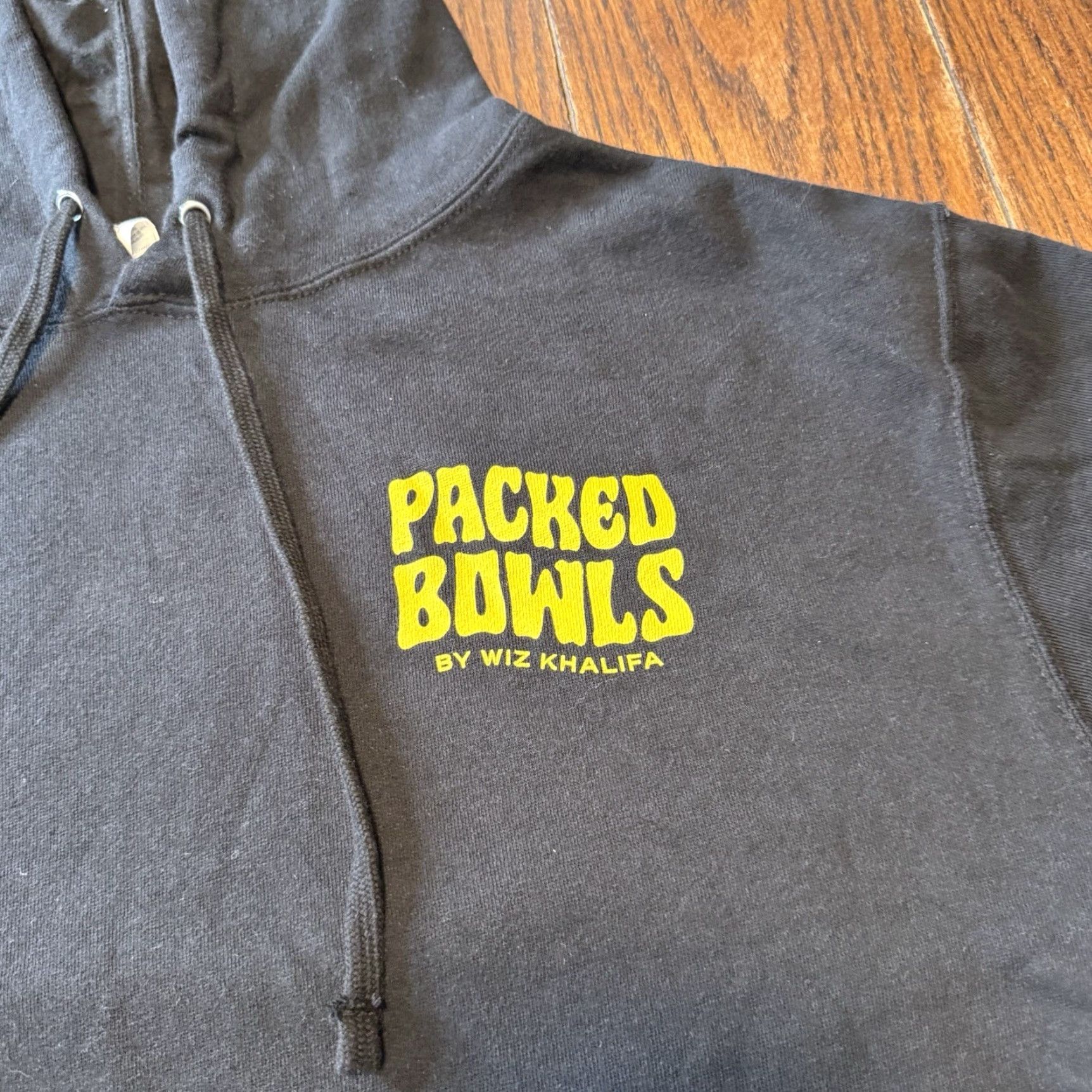 Champion Wiz Khalifa Hoodie Black And Yellow Packed Bowls Food Size Large Hooded Size US L / EU 52-54 / 3 - 3 Thumbnail