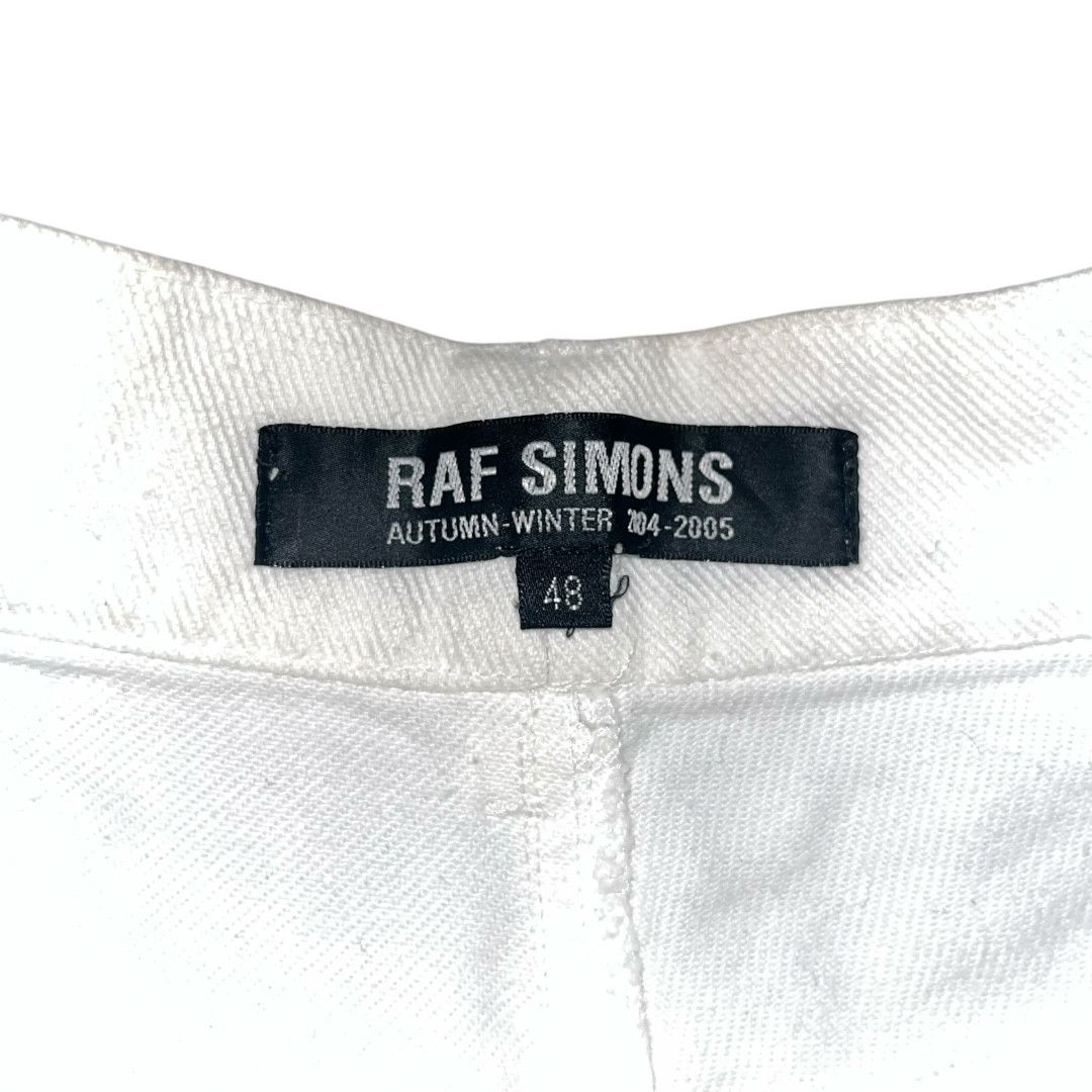 Designer × Raf Simons Raf Simons AW04 Waves White Denim Pants Size US 32 / EU 48 - 2 Thumbnail