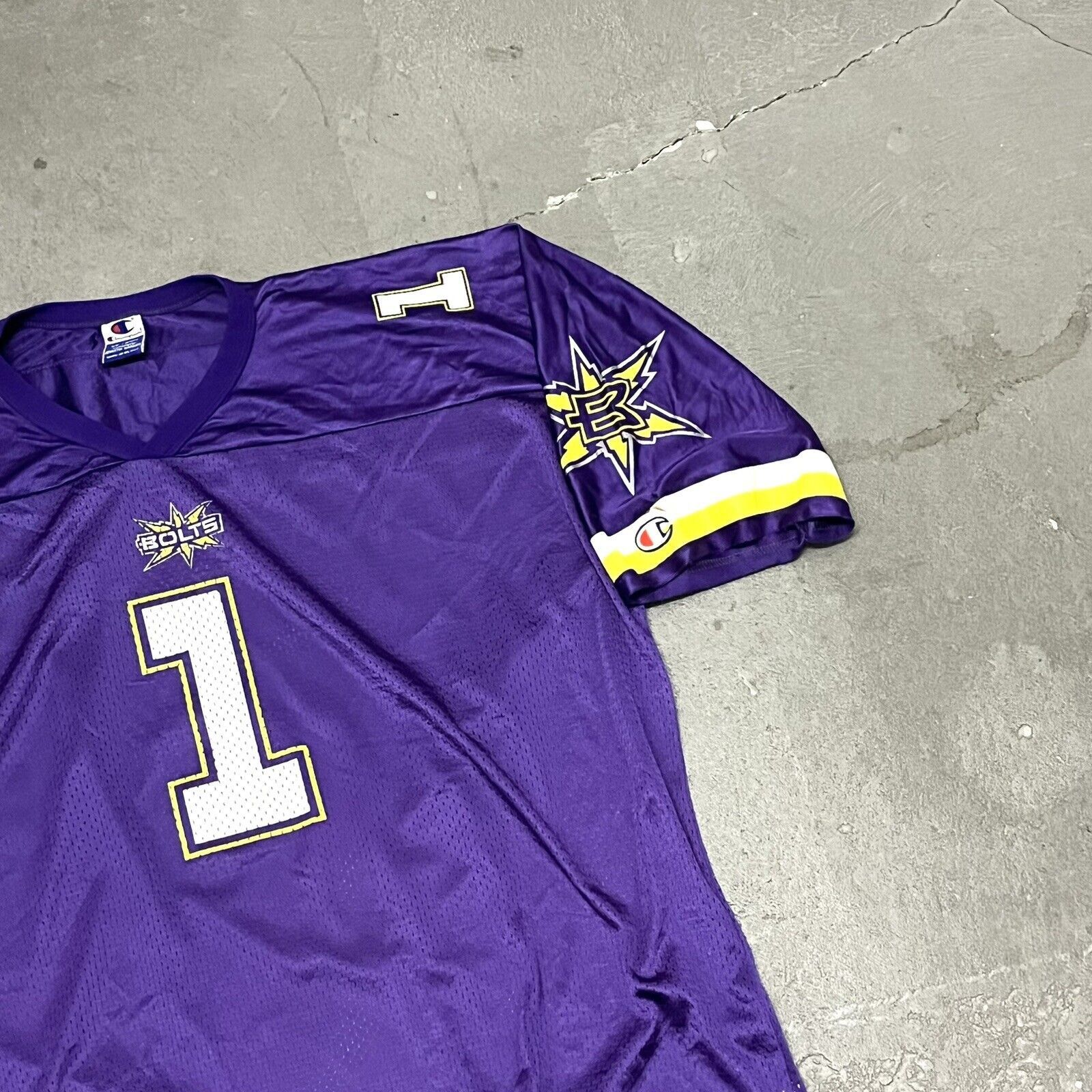 Champion Vintage 2000’s XFL Champion Birmingham Bolts Jersey XXL Size US XXL / EU 58 / 5 - 6 Thumbnail