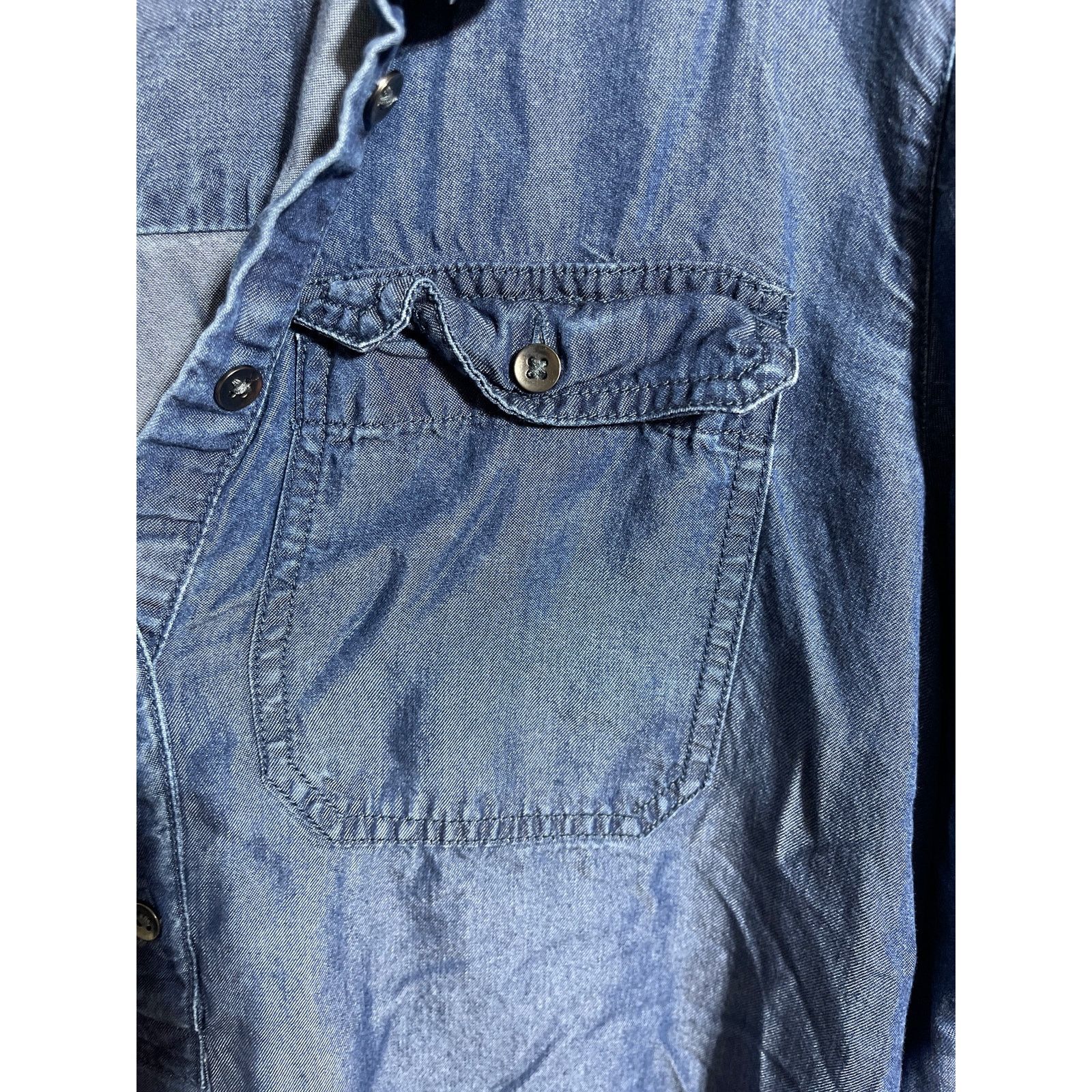 Gap Gap Dress Womens M Denim Popover Lyocell Long Sleeve Blue Size M / US 6-8 / IT 42-44 - 3 Thumbnail