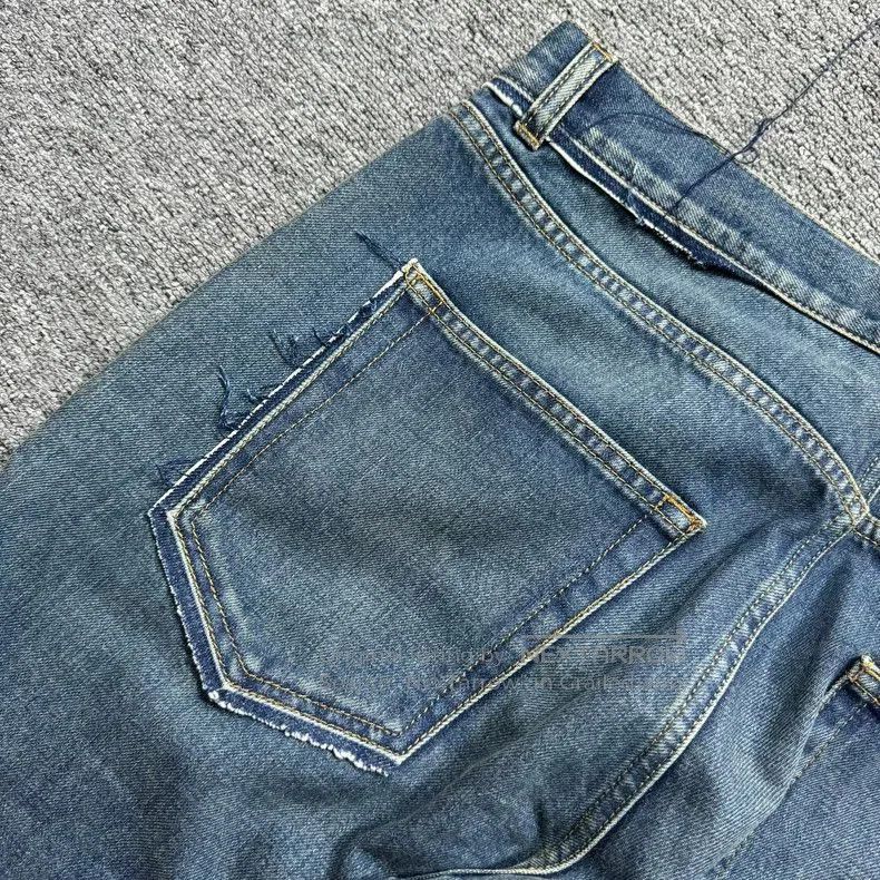 Saint Laurent Paris SLP YSL Asymmetric Pocket Washed Jeans. Size US 32 / EU 48 - 4 Thumbnail