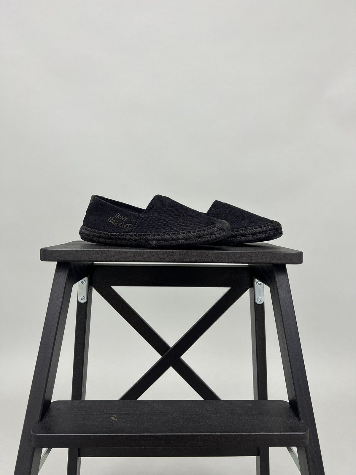 Saint Laurent Paris Saint Laurent Womens Espadrilles Black Size 37 Size US 7 / IT 37 - 6 Thumbnail