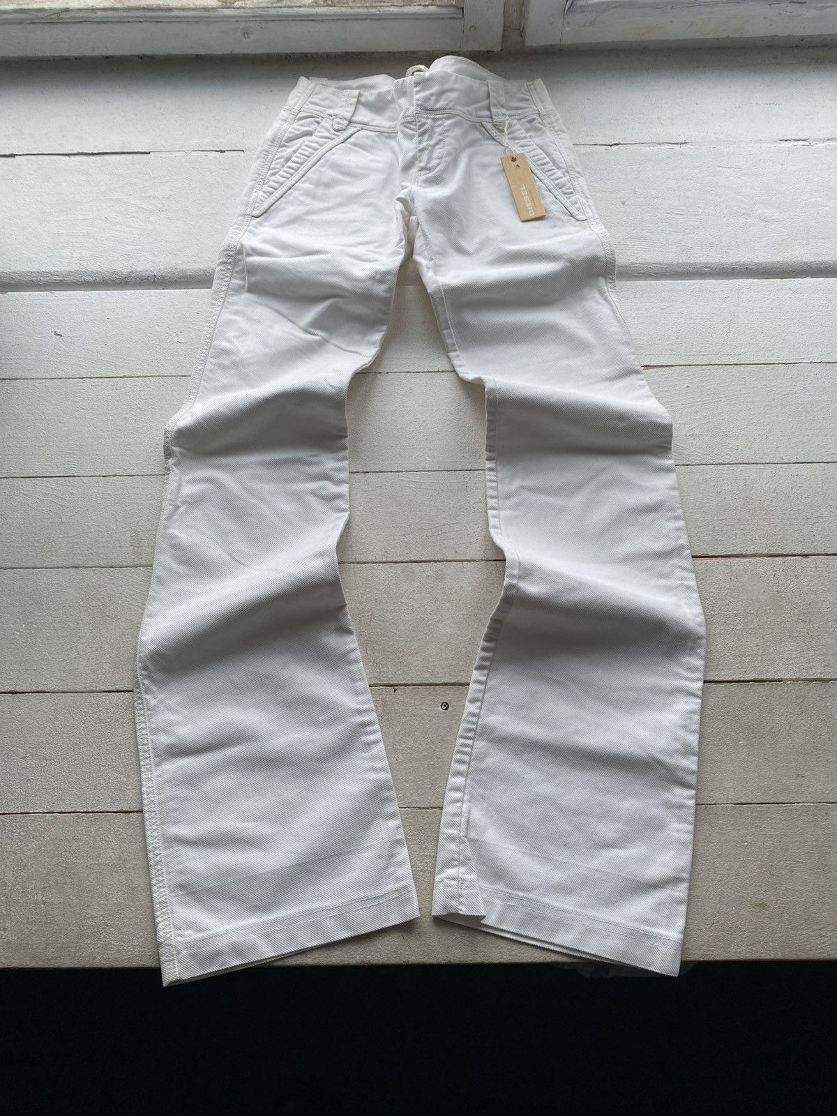 Diesel NWT Bootcut Diesel White Military Utility Pants Deadstock Size 27" / US 4 / IT 40 - 1 Thumbnail