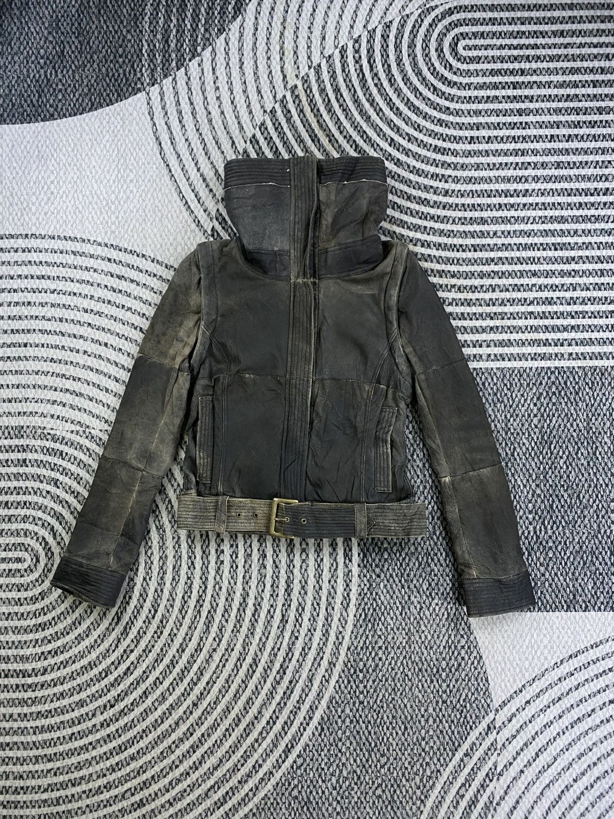 Japanese Brand Vintage Japan Patchwork Leather Biker Jacket Size S / US 4 / IT 40 - 1 Thumbnail