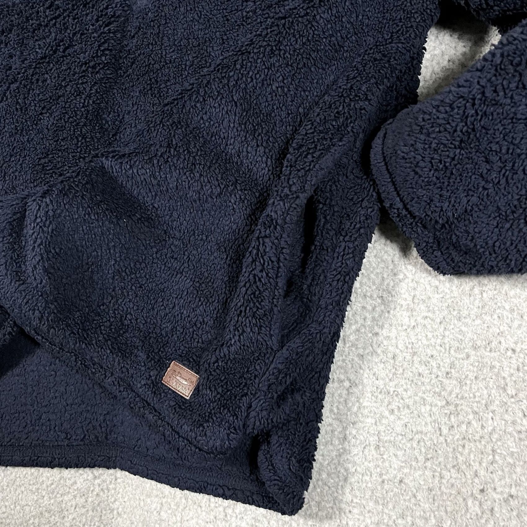 Vintage LL Bean Jacket Mens L Blue Sherpa Deep Pile Fleece 1/4 Zip Pullover Hiking Retro Size US L / EU 52-54 / 3 - 5 Thumbnail