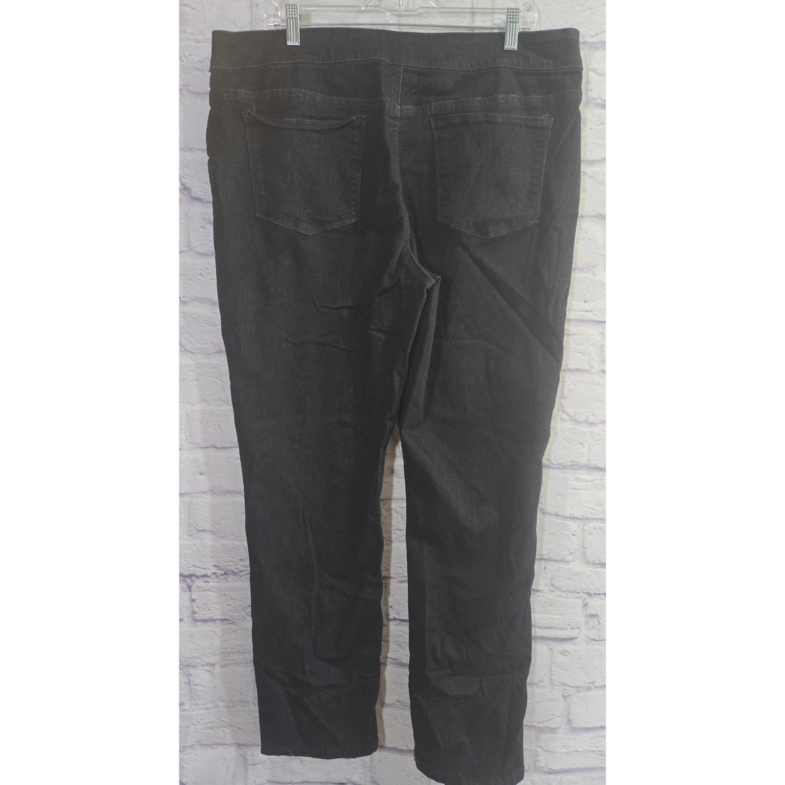 Other Croft & Barrow Dark Blue Flat Front Pull On Jeans 18 Stretch Size 40" / US 18 - 2 Thumbnail
