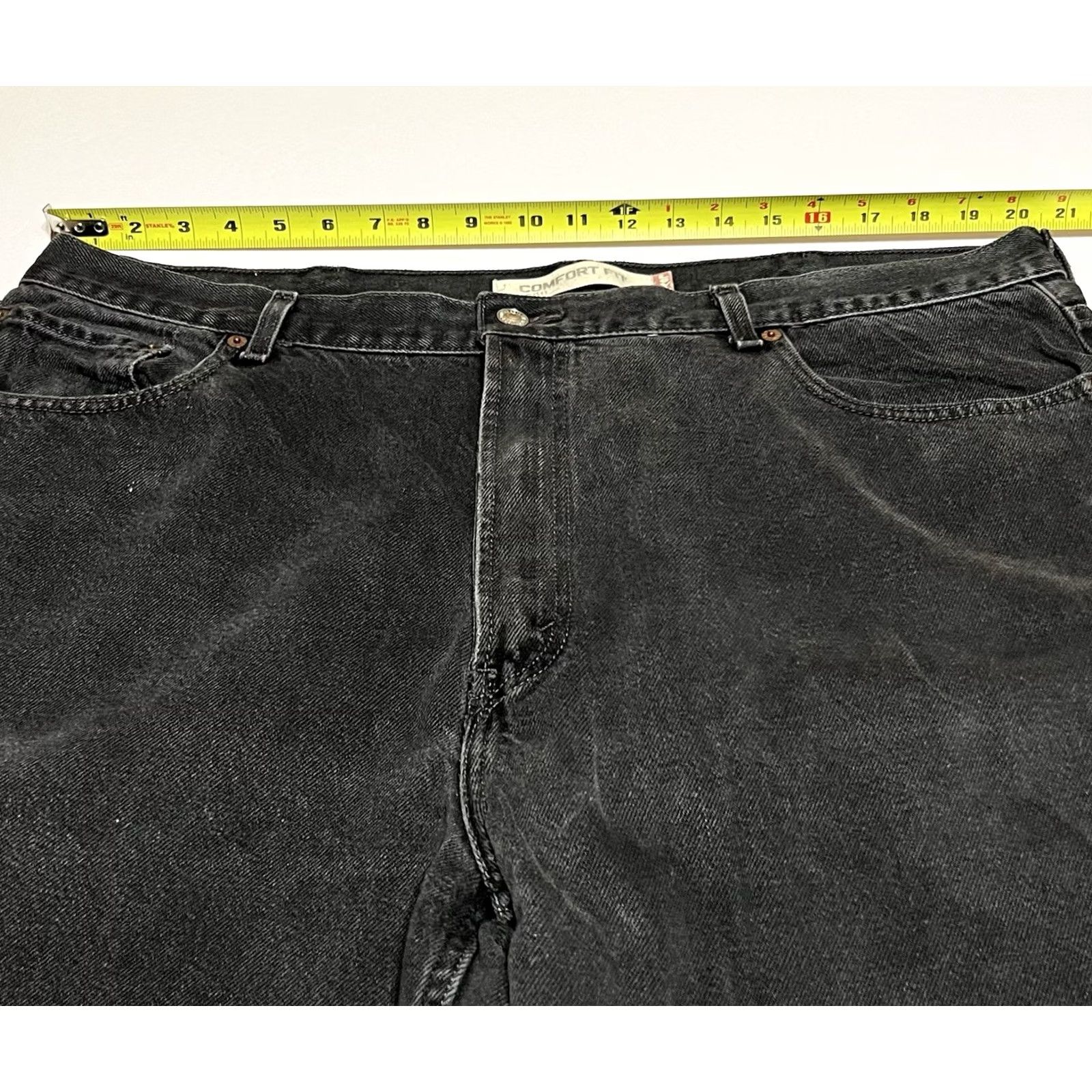 Levi's Levi's 560 Jeans Regular 41x30 Black Denim Relaxed Tapered Comfort Fit 5-Pocket Mens Y2K Vintage: No Size US 41 - 3 Thumbnail