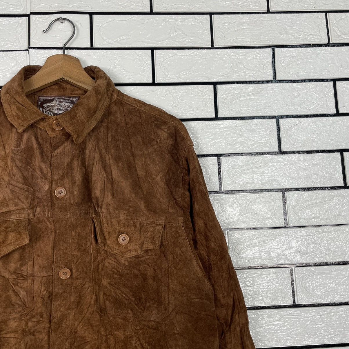 Vera Pelle Vtg 80s Italian Made Vera Pelle Suede Leather Jacket Size US L / EU 52-54 / 3 - 5 Thumbnail