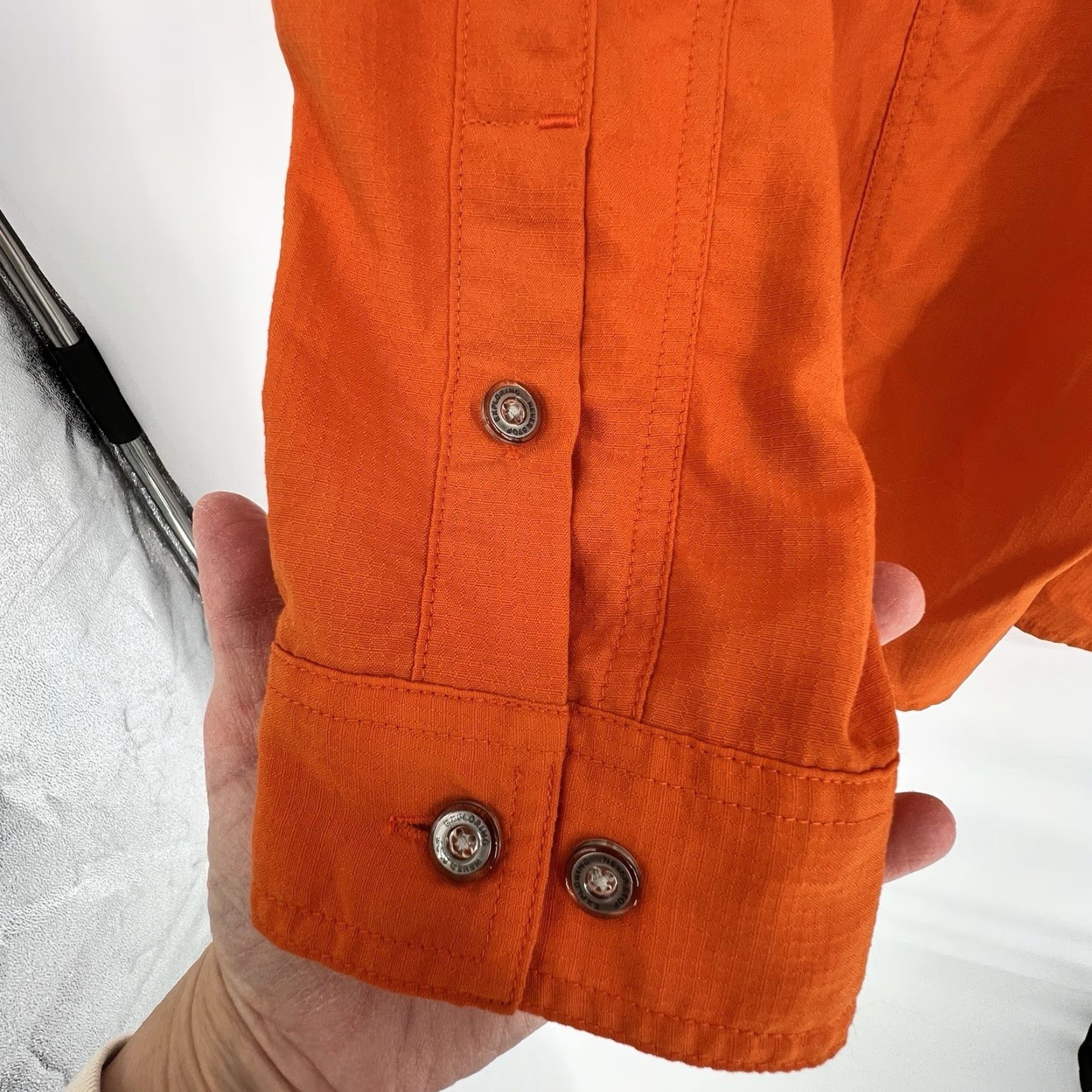 The North Face VINTAGE not applicable here; The North Face Mens Button-Up Shirt Outdoor Hiking L Nylon Orange Size US L / EU 52-54 / 3 - 5 Thumbnail