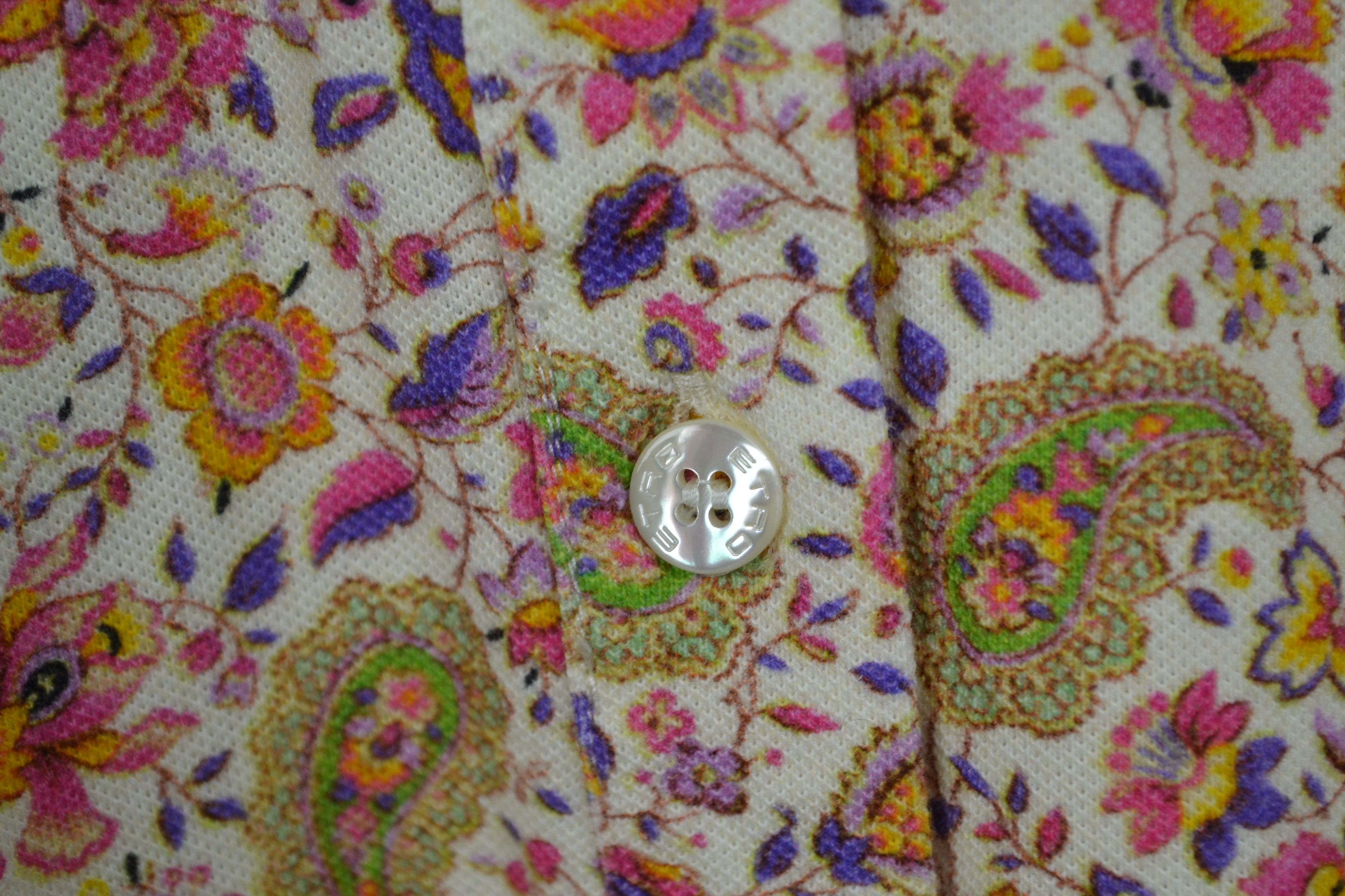 Etro Etro Pima Cotton 48 Polo Shirt floral Print Paisley L-XL Size XL / US 12-14 / IT 48-50 - 4 Thumbnail