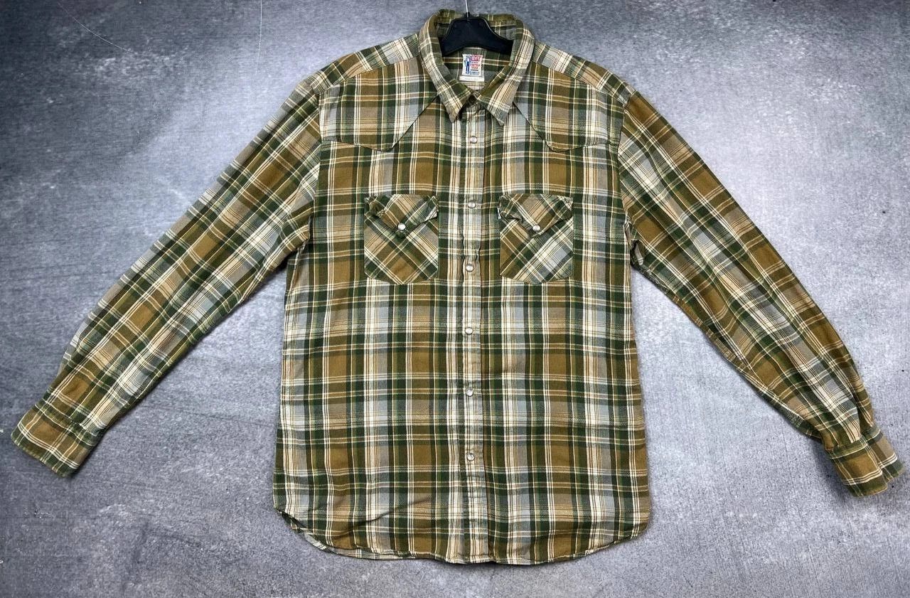 Levi's Vintage Clothing VINTAGE LEVIS Western Wear flannel shirt size Large Size US L / EU 52-54 / 3 - 1 Thumbnail