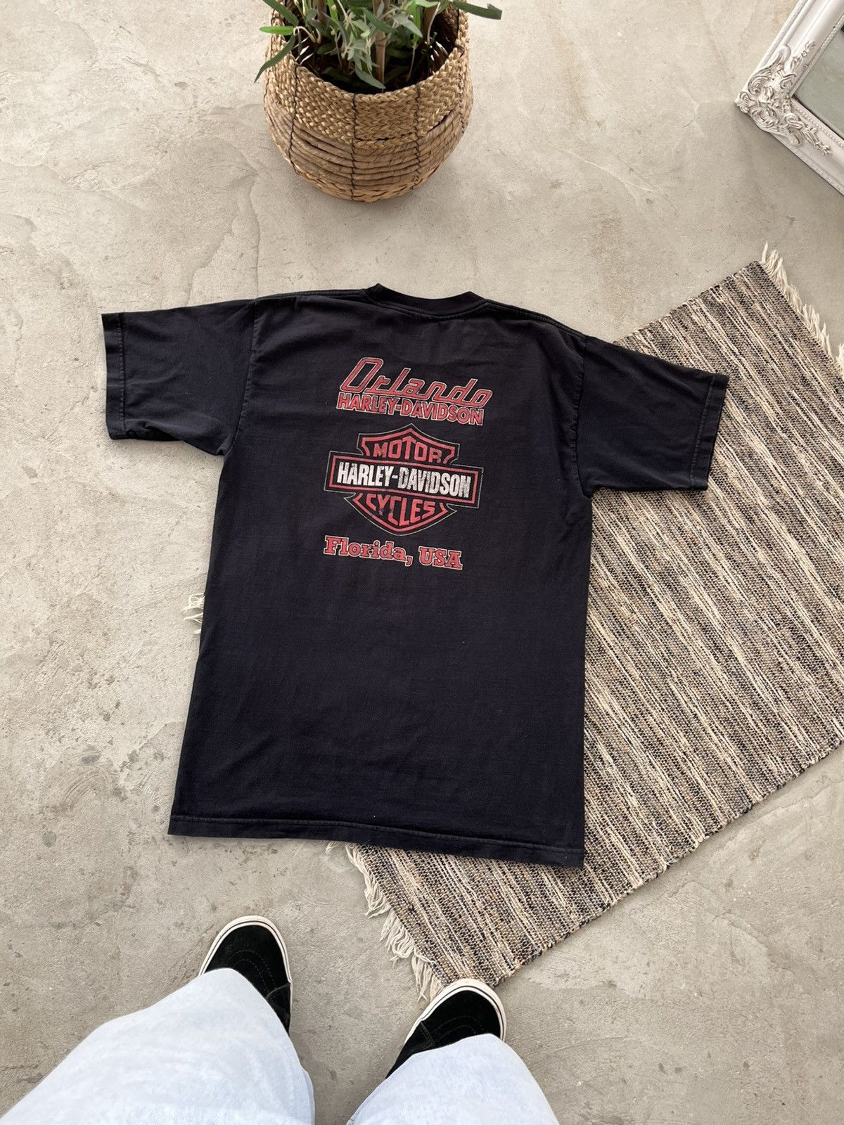 Harley Davidson Vintage Harley Davidson Graphic Black Tshirt Avantgarde Y2K Size US M / EU 48-50 / 2 - 2 Thumbnail
