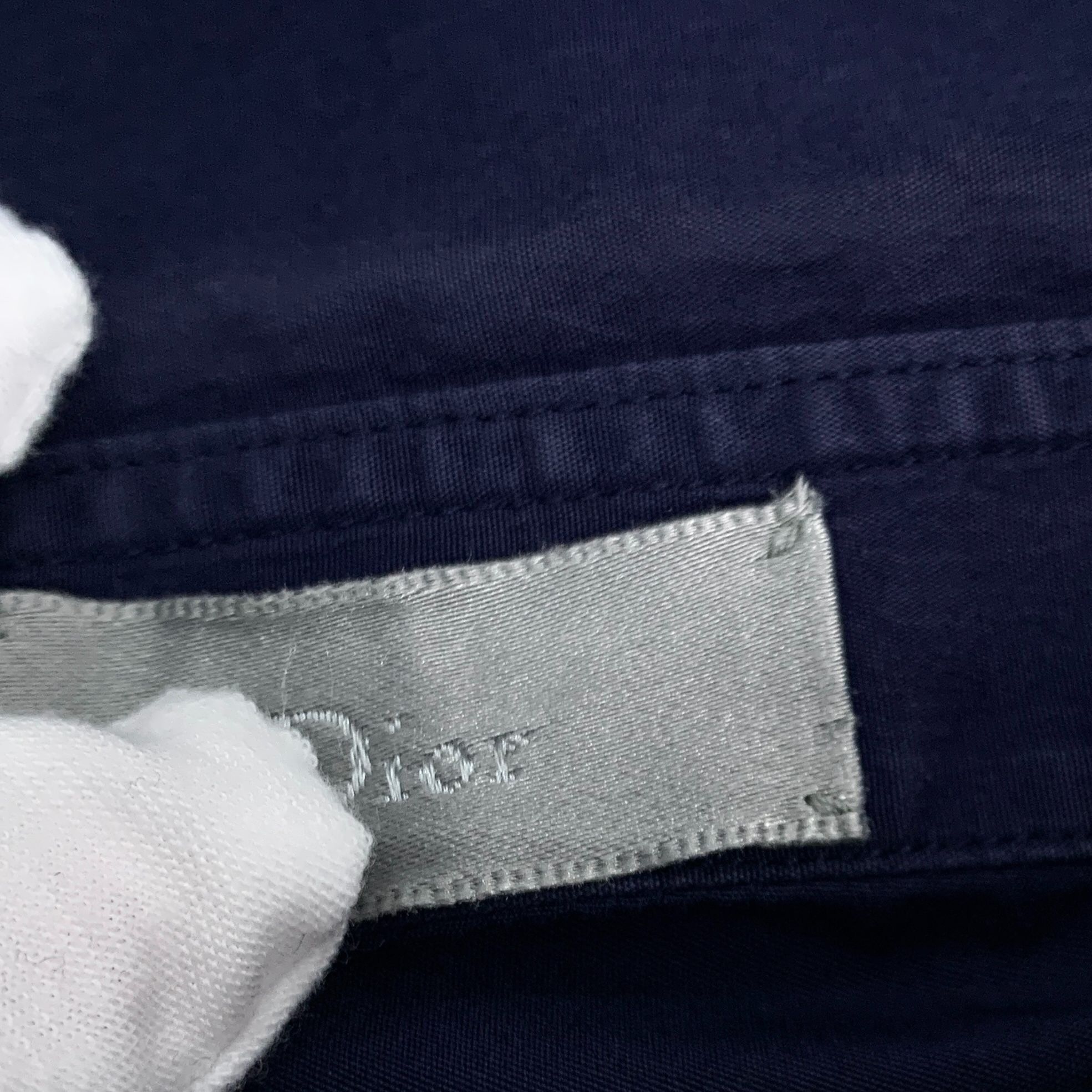 Dior Dior Mens Navy Blue Cotton Long-Sleeve Shirt 39 Embroidered Size US XXS / EU 40 - 2 Thumbnail