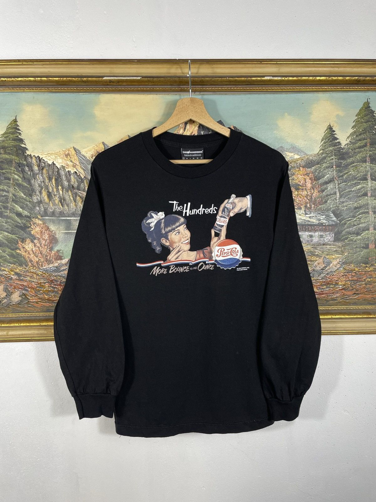 Japanese Brand × The Hundreds Black Longsleeve The Hunderds Pepsi Cola Print Size US S / EU 44-46 / 1 - 1 Thumbnail