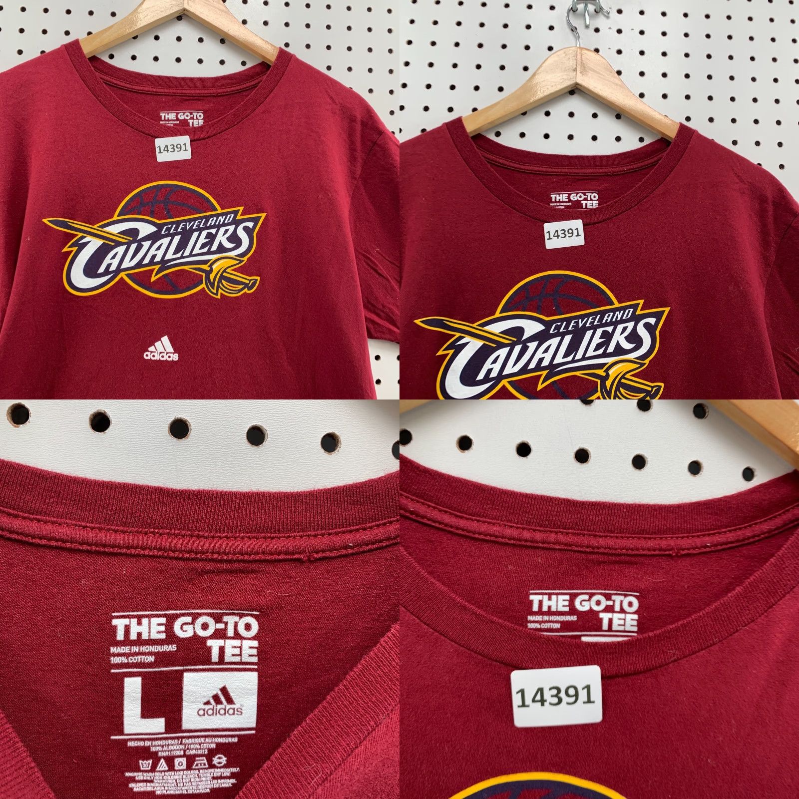 Adidas VINTAGE Cleveland Cavaliers Shirt Adidas Go To Adult Red Short Sleeve T-Shirt Size Large Size US L / EU 52-54 / 3 - 8 Thumbnail