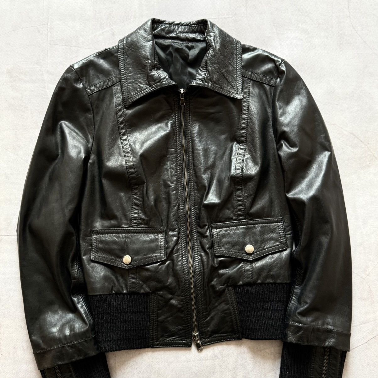 Patrizia Pepe Patrizia Pepe Leather Biker Jacket Zip Demeulemeester Vibe Size M / US 6-8 / IT 42-44 - 4 Thumbnail
