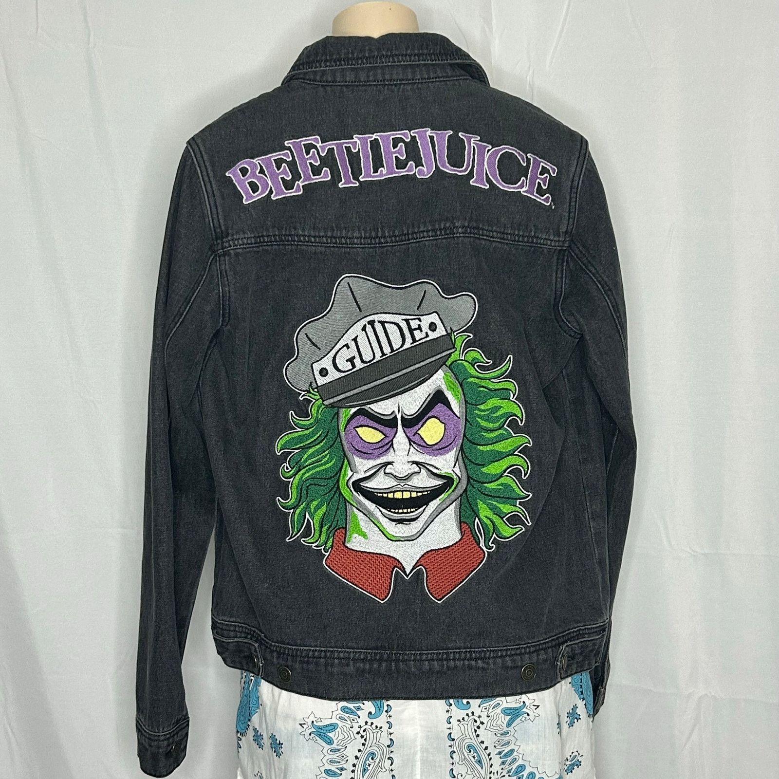 Other Beetlejuice x Cakeworthy Embroidered Denim Jacket Size S/P Size S / US 4 / IT 40 - 1 Thumbnail