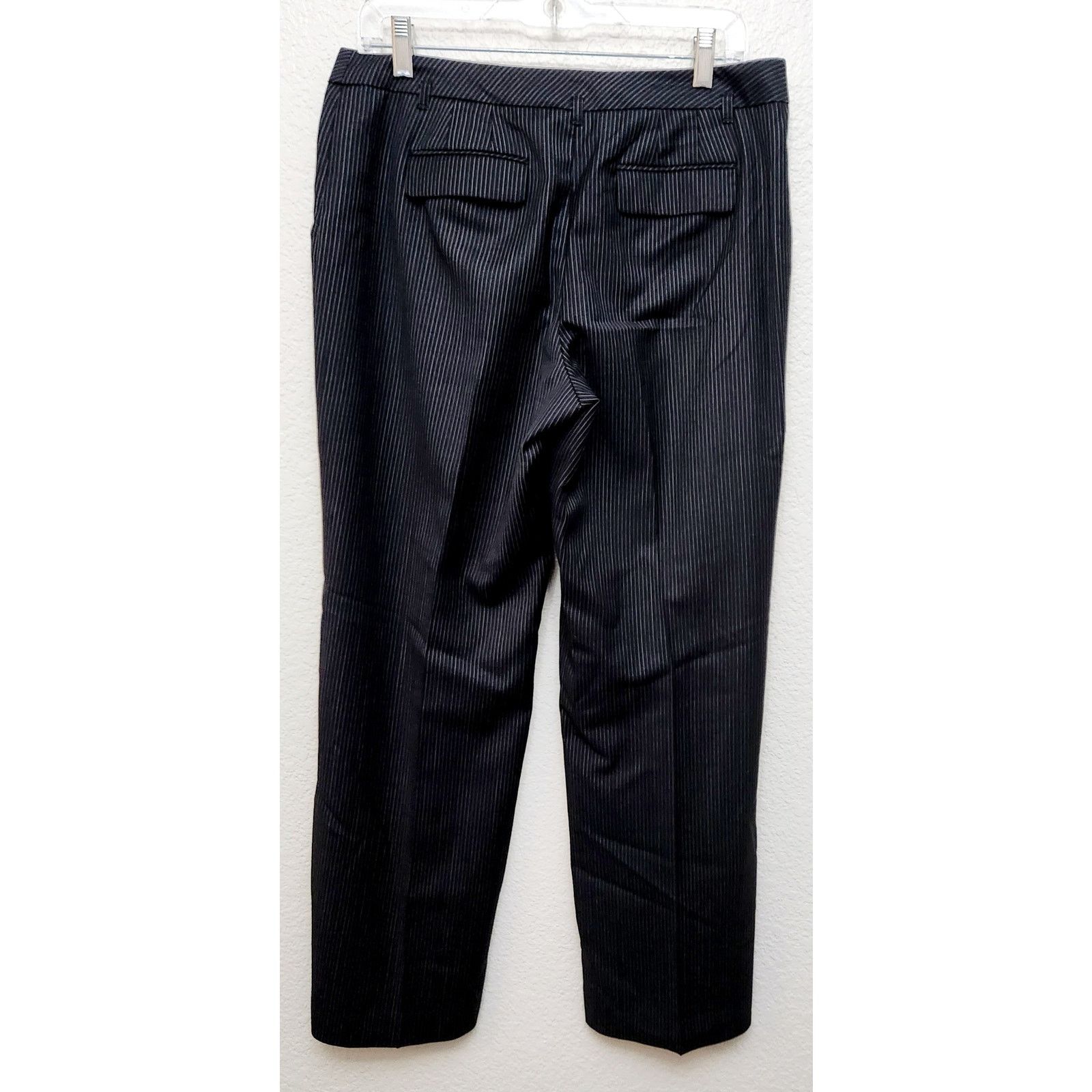Other Ann Taylor Loft Black Pinstripe Julie Dress Pants 8P Lined Size 32" / US 10 / IT 46 - 3 Thumbnail
