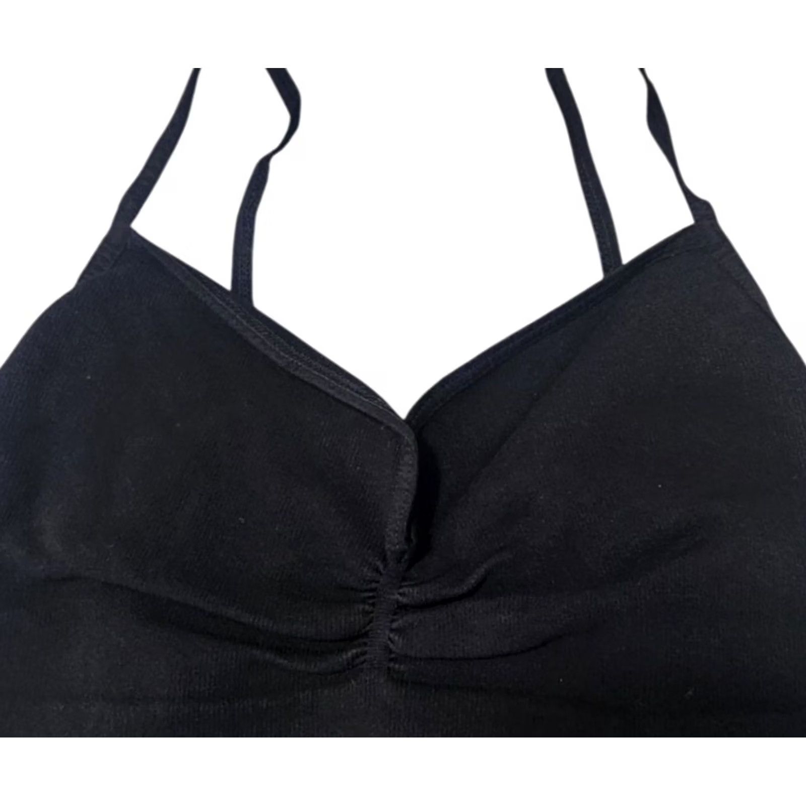 Free People Free People Bralette Womens M-L Black Seamless Wireless Nylon Spandex Size ONE SIZE - 2 Thumbnail