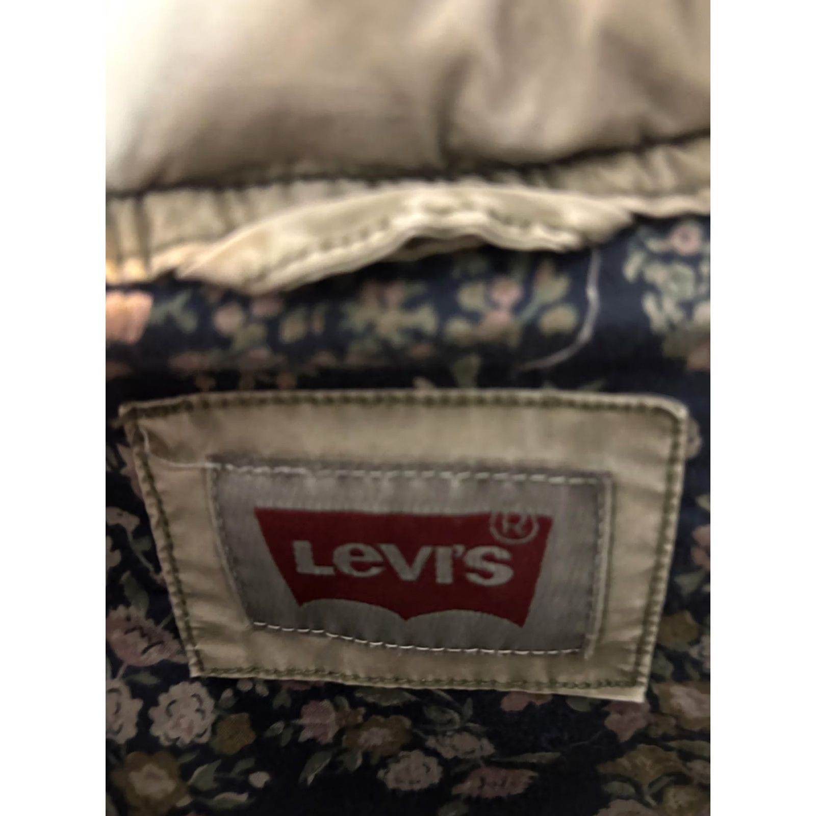 Levi's Levi's Vest Womens Small Green Utility Snap Front Pockets Floral Lined Size S / US 4 / IT 40 - 4 Thumbnail