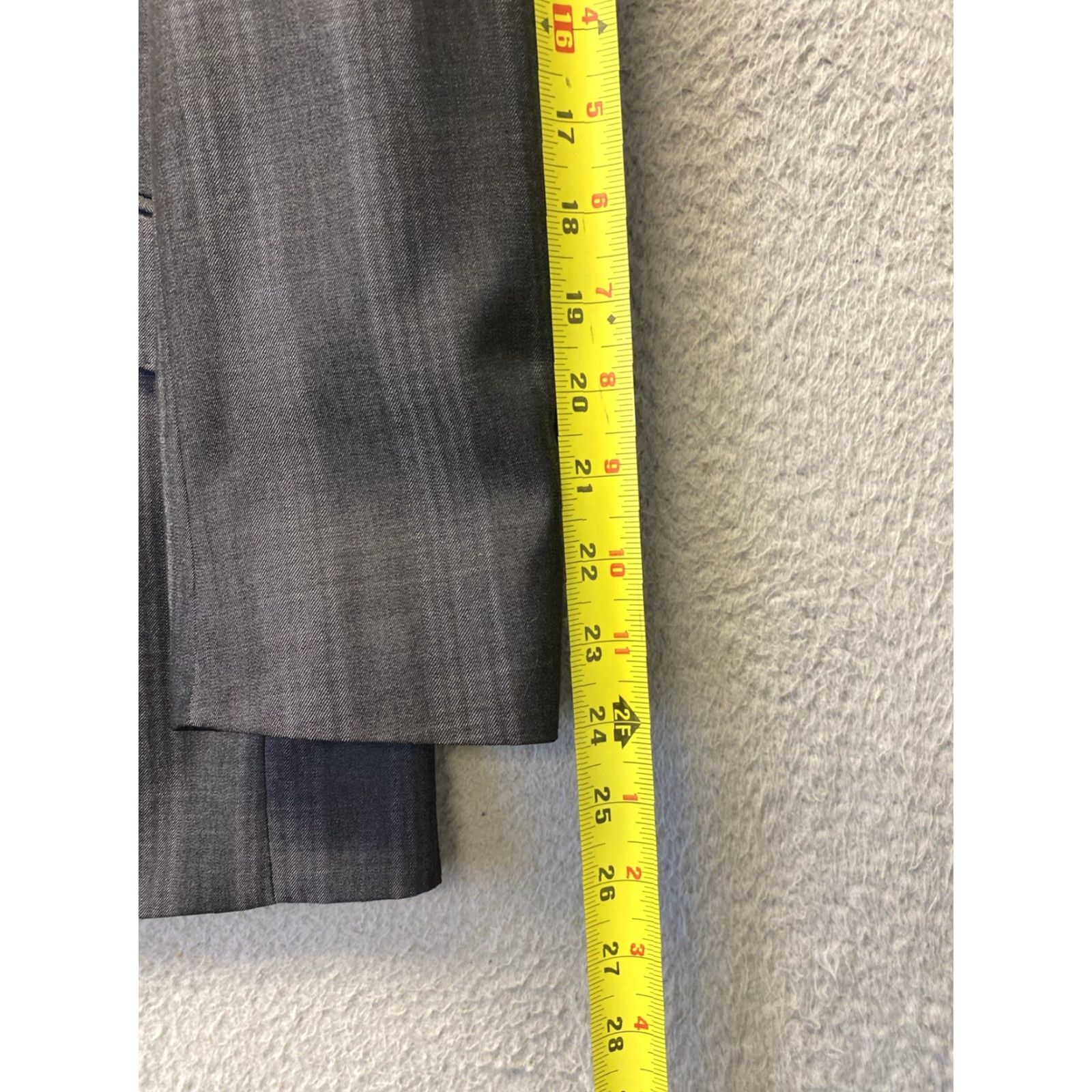 English Laundry English Laundry Blazer Jacket 36R Gray Striped Wool Shawl Button Regular Fall Winter Spring Party/Cocktail Casual Mens Size 36R - 7 Thumbnail