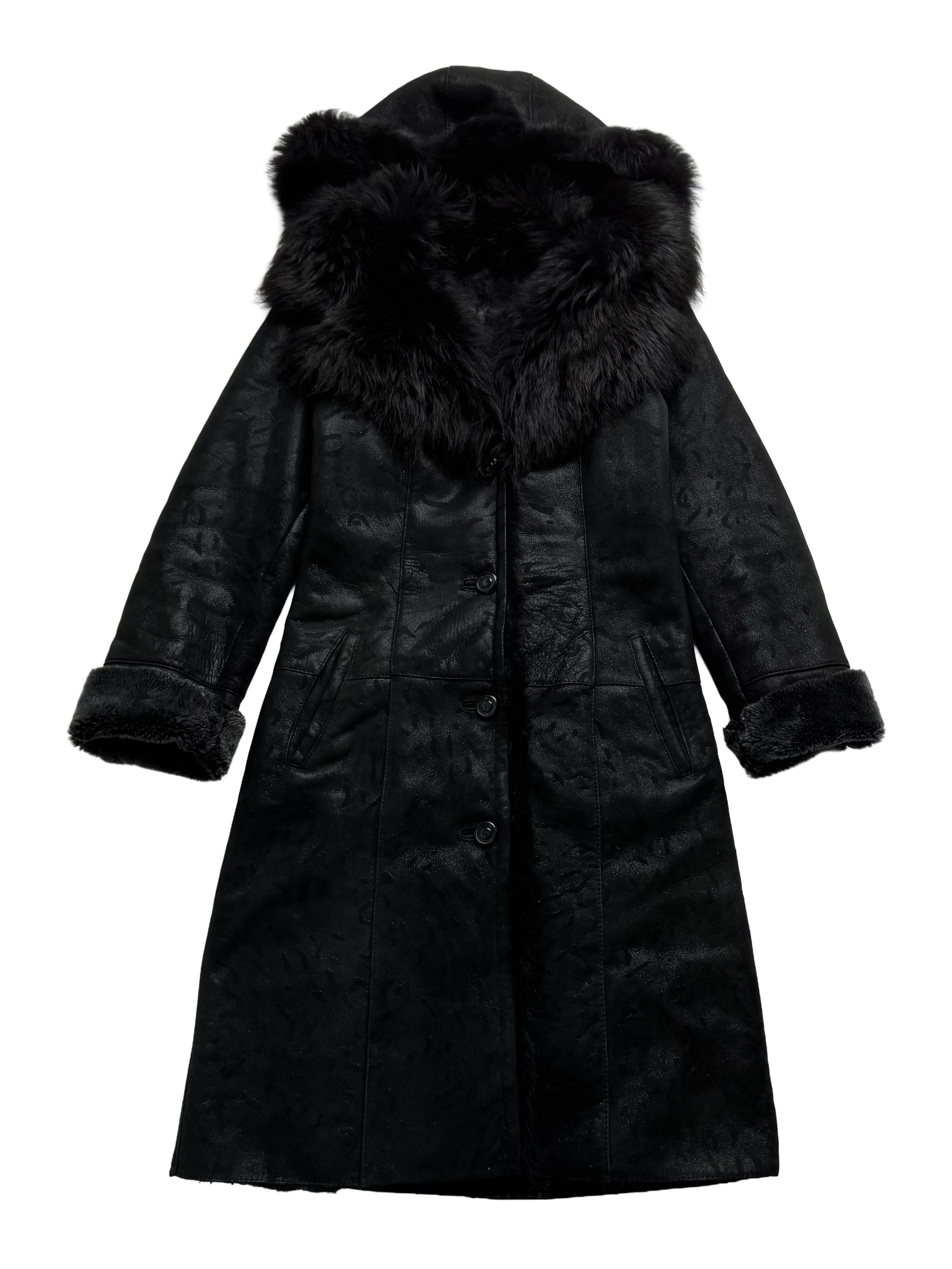 Vintage Vintage Real Sheepskin Hooded Coat Size S / US 4 / IT 40 - 6 Thumbnail
